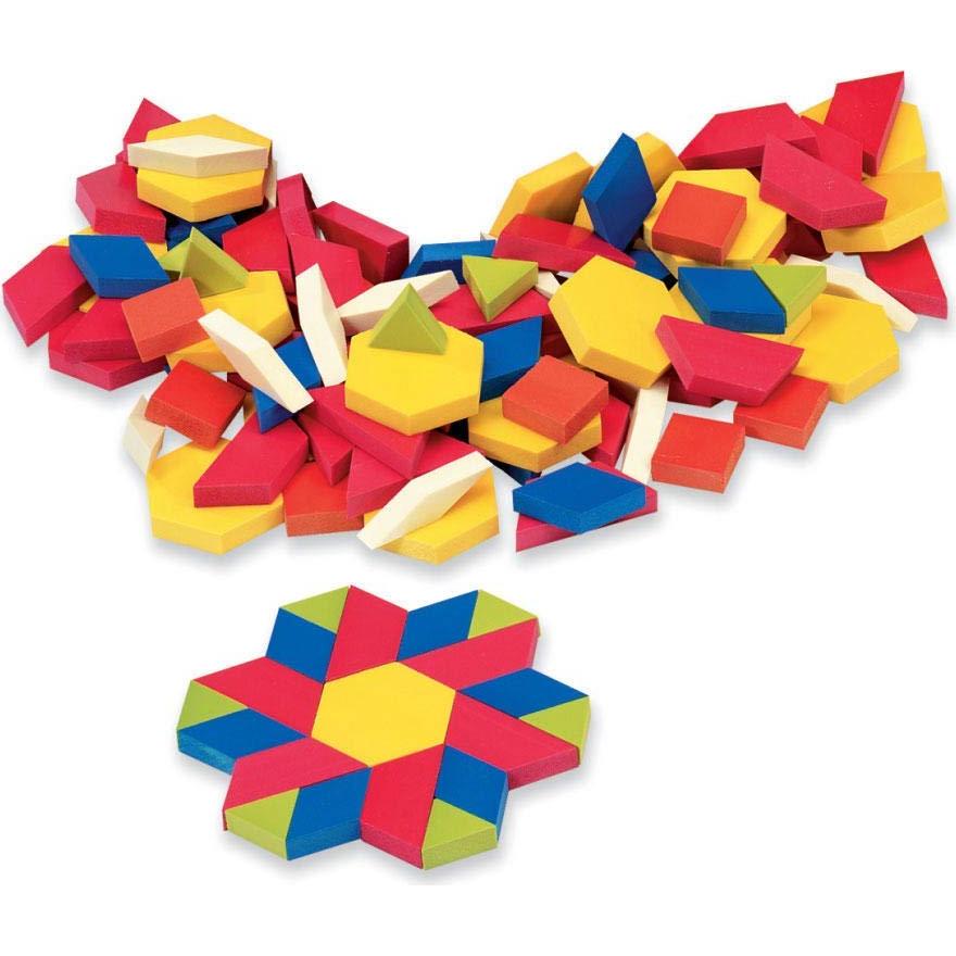 Bloques de Patrón de Madera Hand2mind - Set 250 Piezas