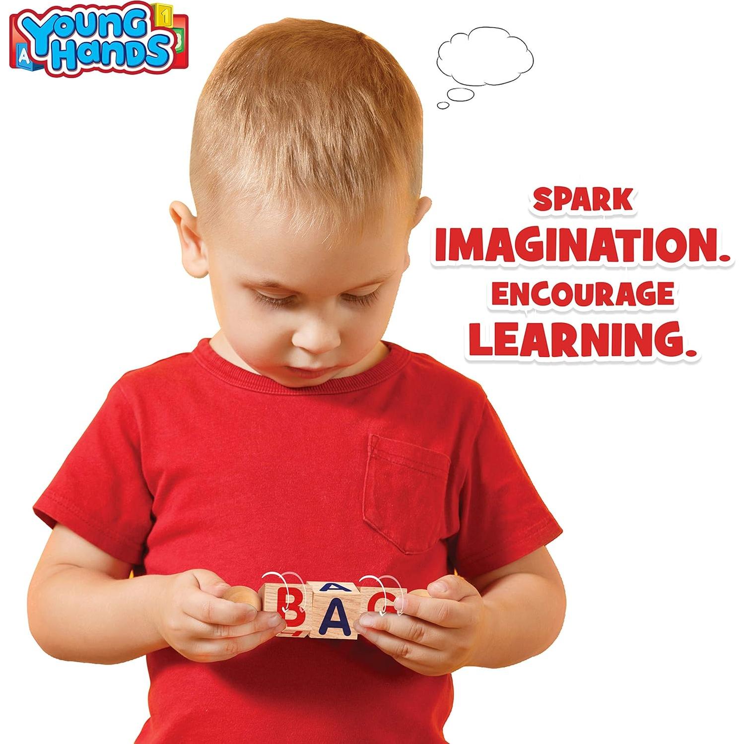 Bloques de Alfabeto Montessori Young Hands - Set de 5 Bloques 3D