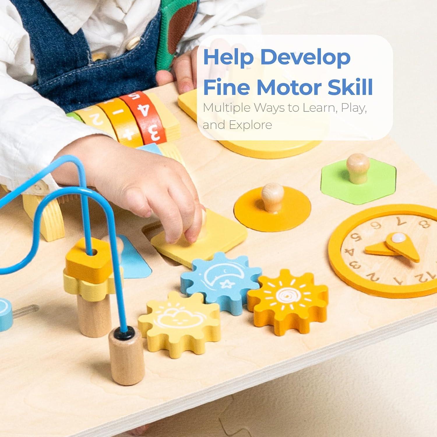 Mesa de Actividades de Madera Montessori para Bebés 1-3 Años