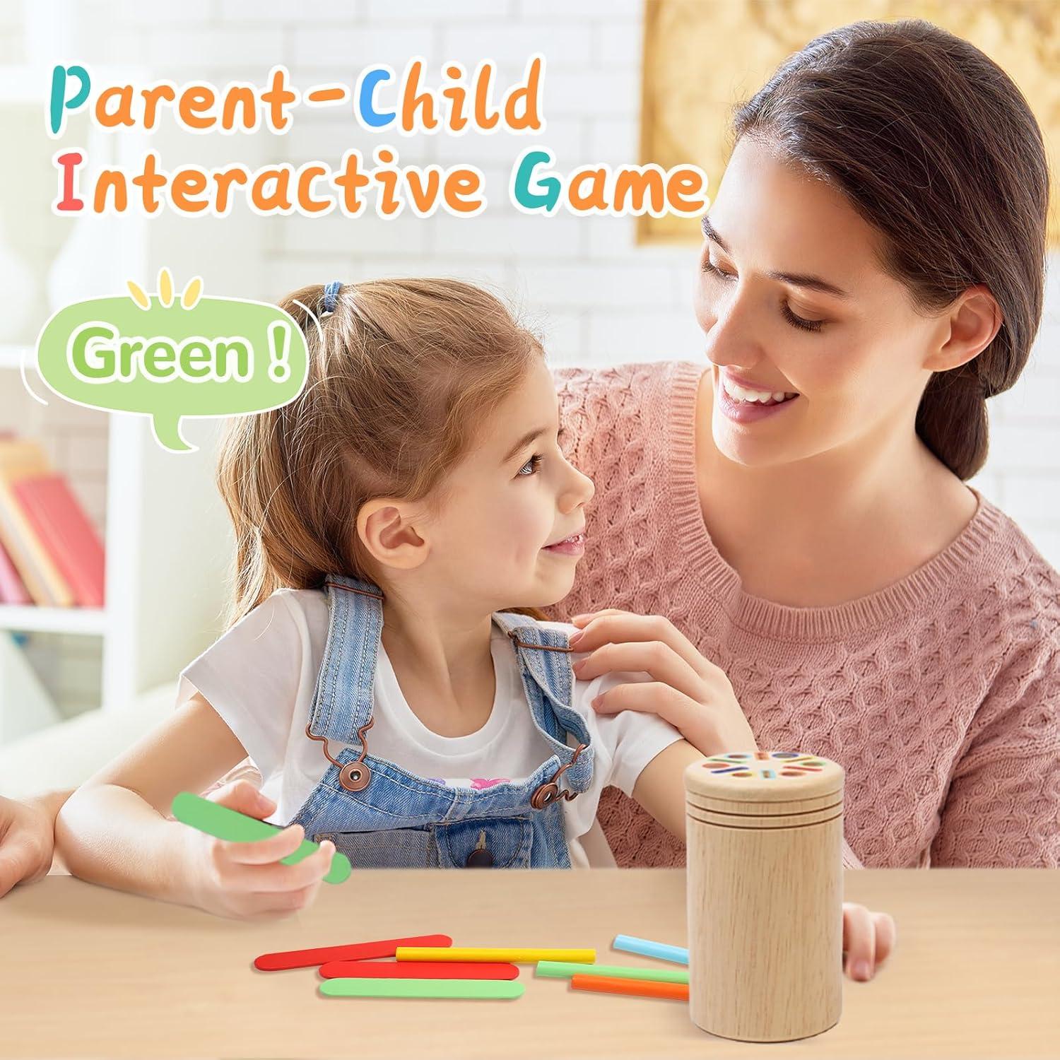 Juguete Montessori de Clasificación de Colores MTTIERY 25.4x5.08 cm