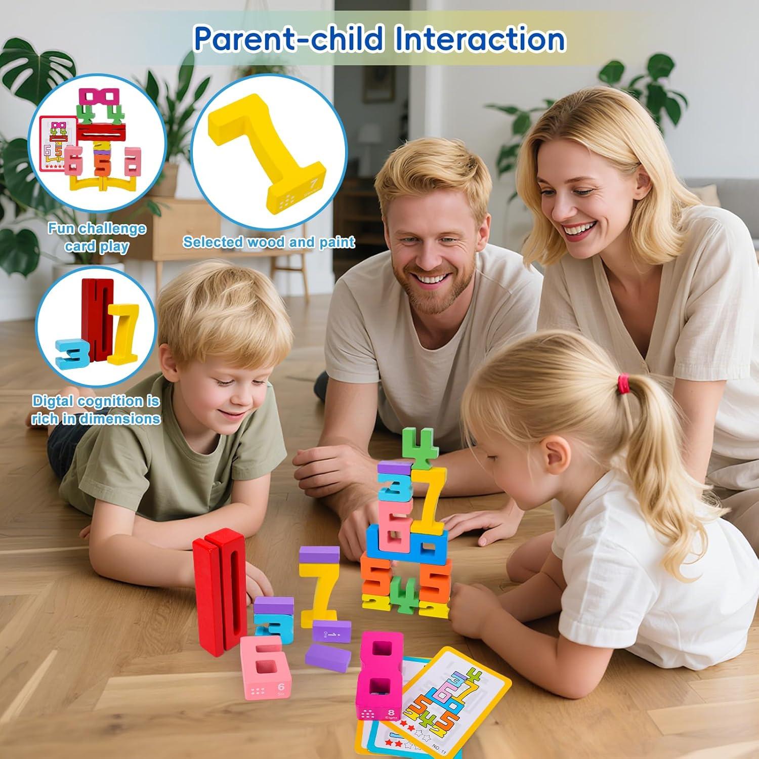 Bloques de Construcción de Números de Madera GUKAZH 20PCS