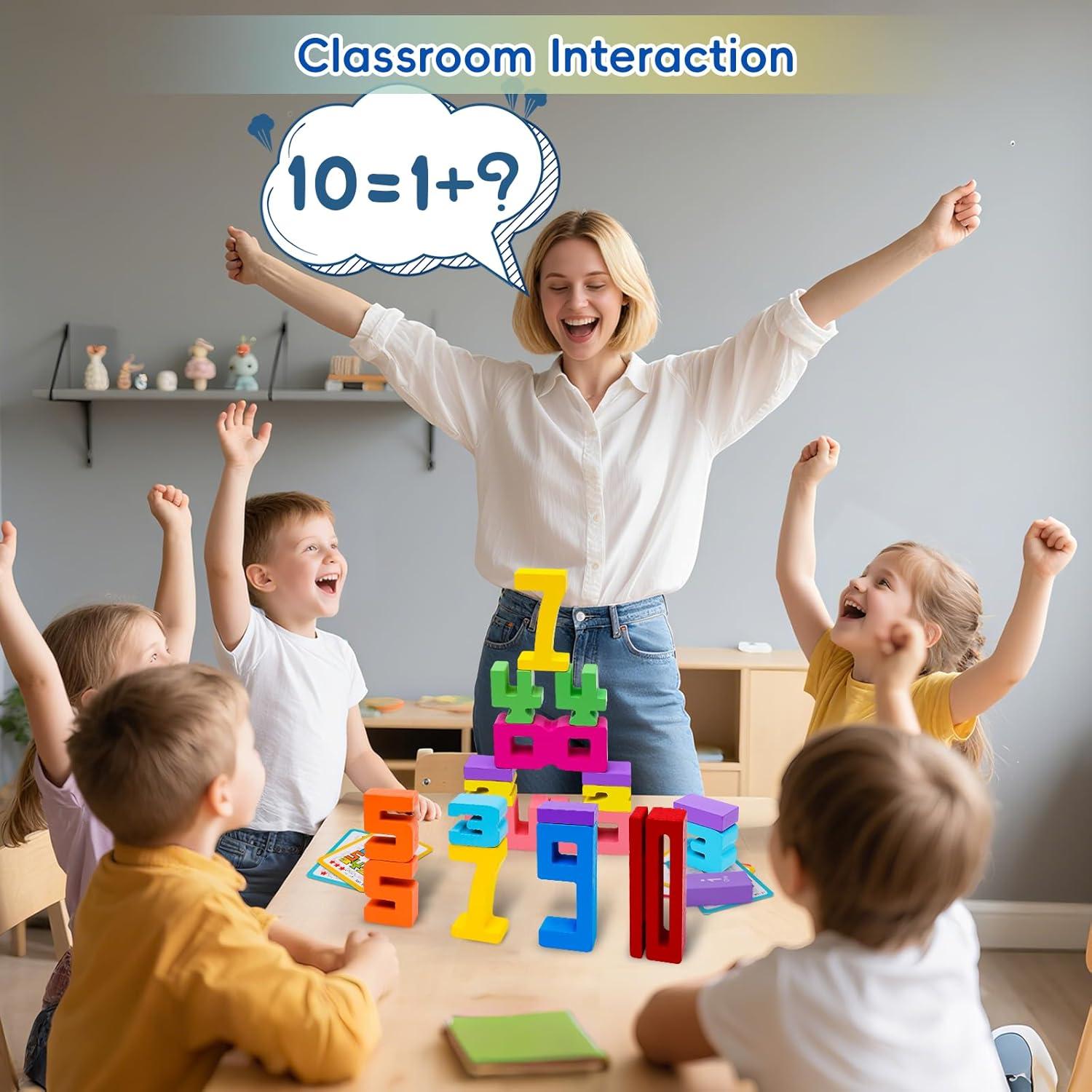 Bloques de Construcción de Números de Madera GUKAZH 20PCS