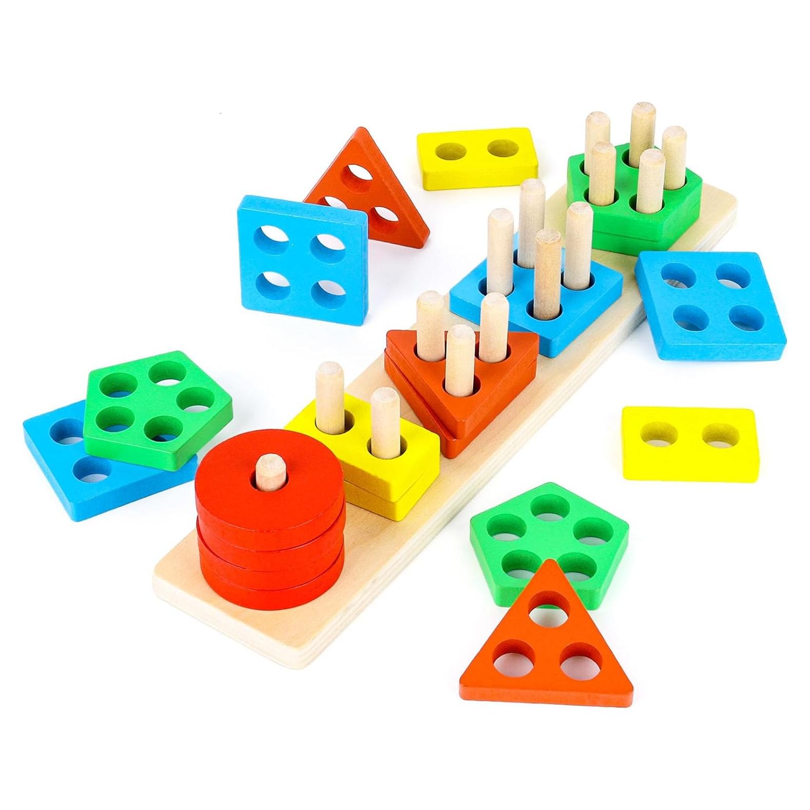 Juguetes Sensoriales de Madera 3 Nutrias - 20 Piezas Montessori