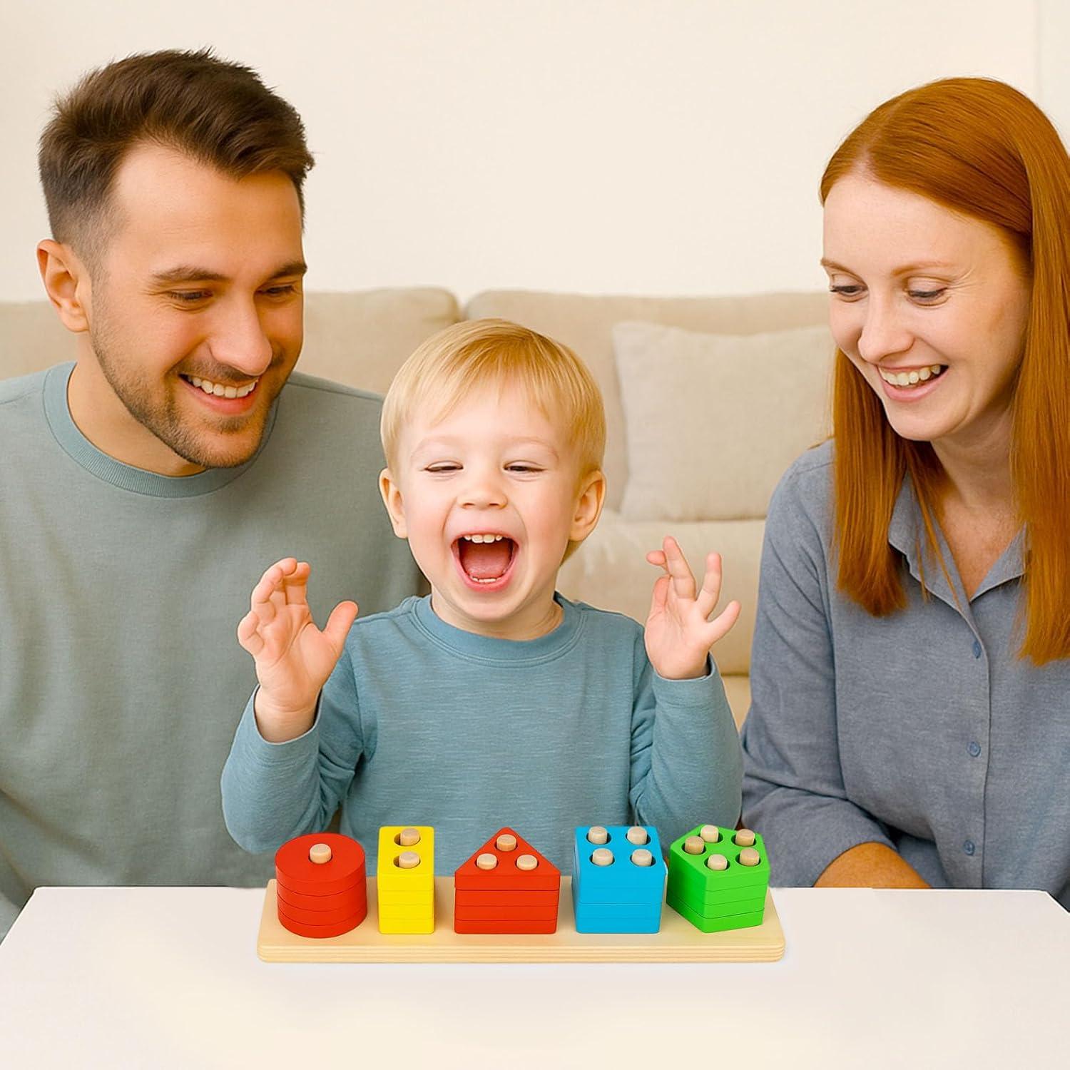 Juguetes Sensoriales de Madera 3 Nutrias - 20 Piezas Montessori