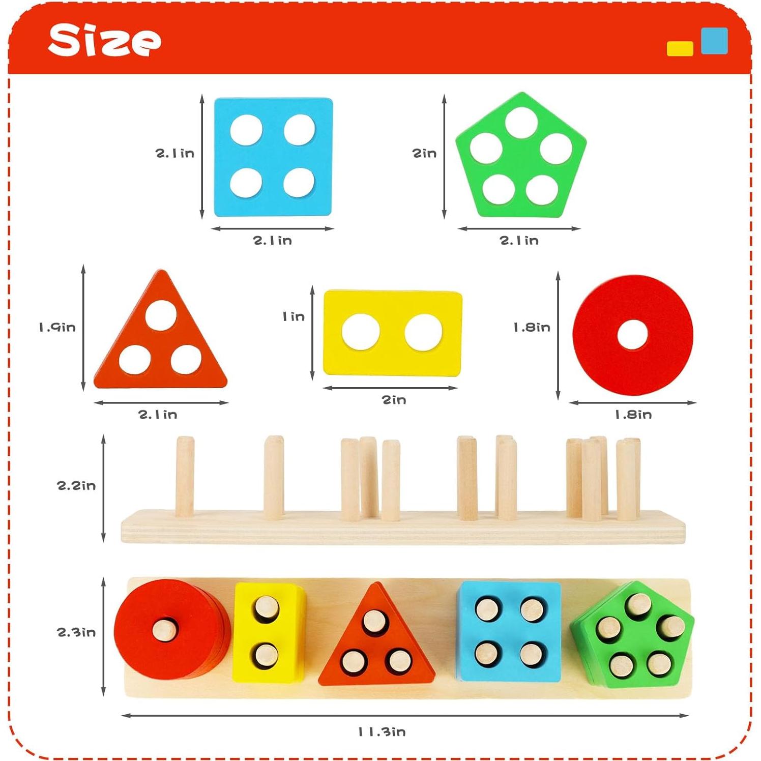 Juguetes Sensoriales de Madera 3 Nutrias - 20 Piezas Montessori