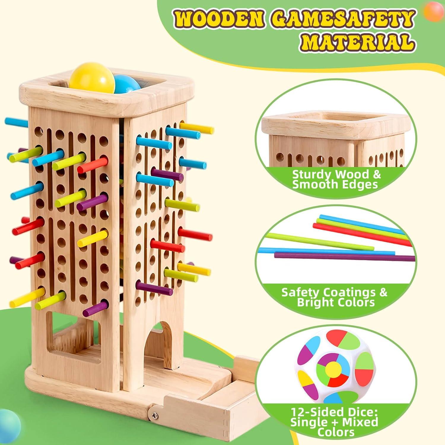 Juego de Mesa Montessori Britik 40 Palitos Madera 3 Modos