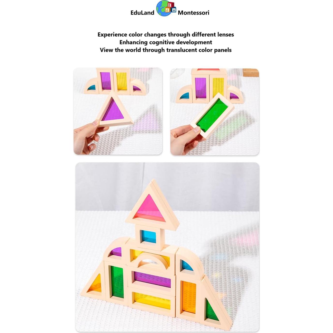 Bloques Arcoíris Sensoriales EduLand - Juego Educativo 25 Piezas