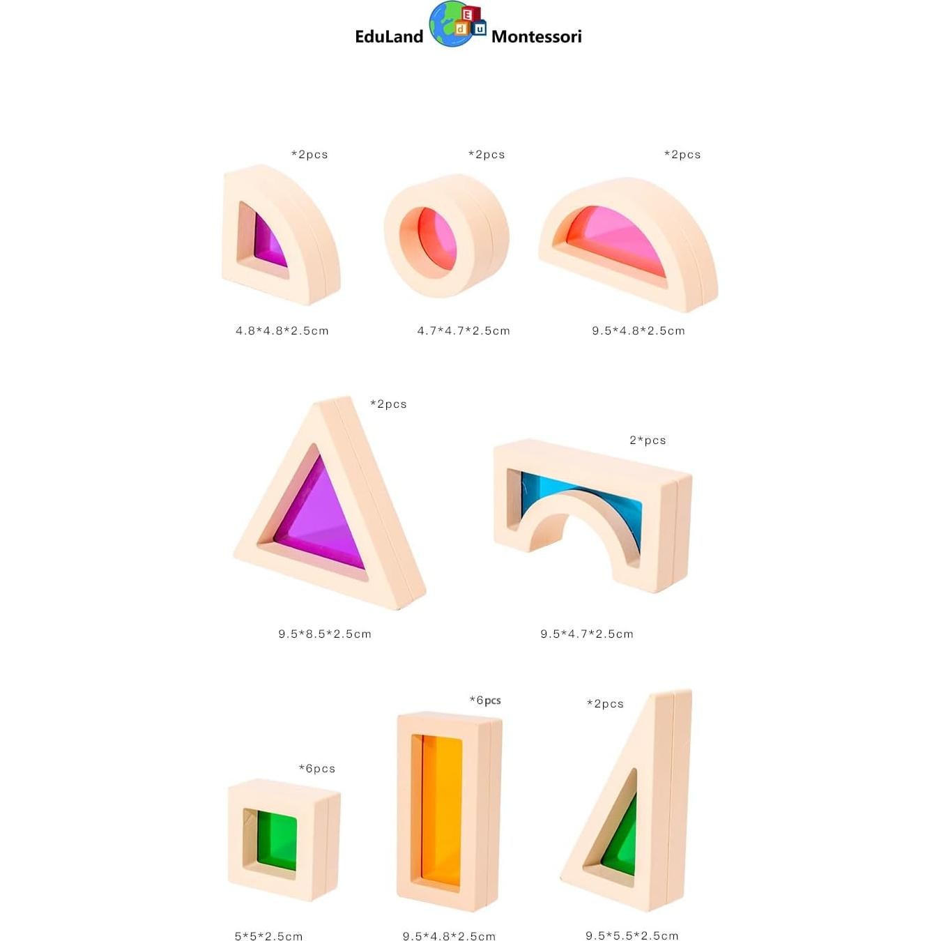 Bloques Arcoíris Sensoriales EduLand - Juego Educativo 25 Piezas