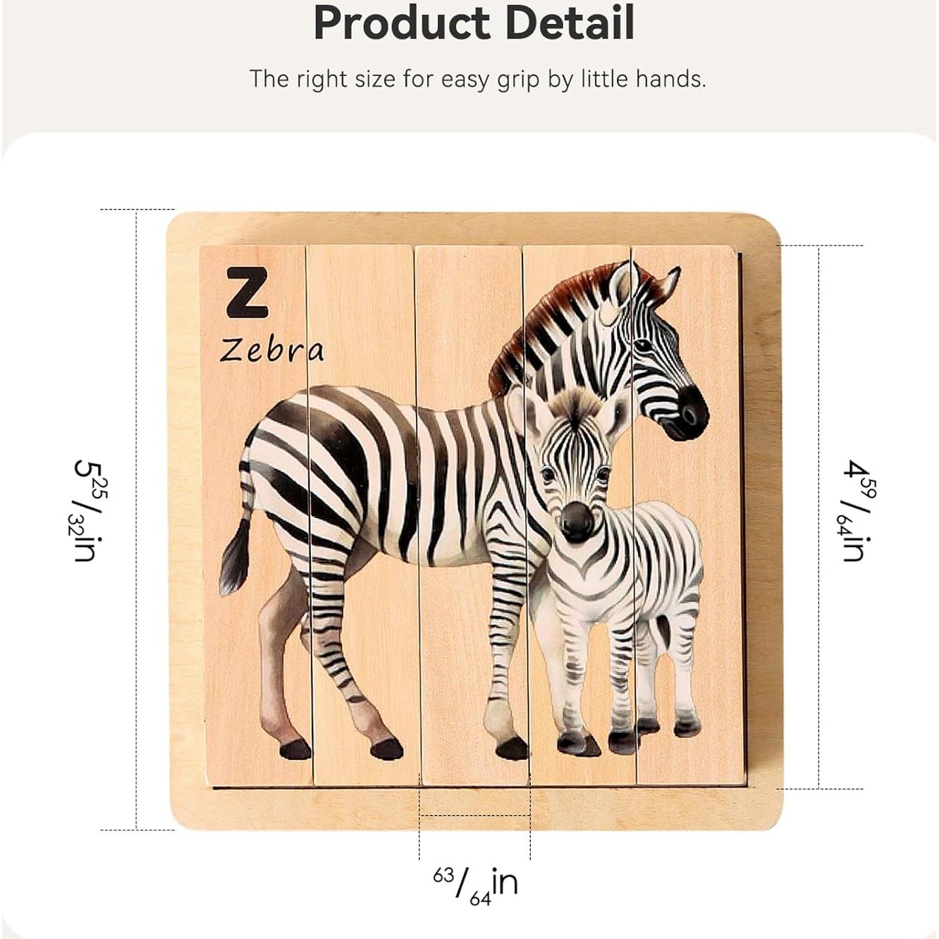 Rompecabezas de Madera 4-en-1 OESSUF Animales Safari