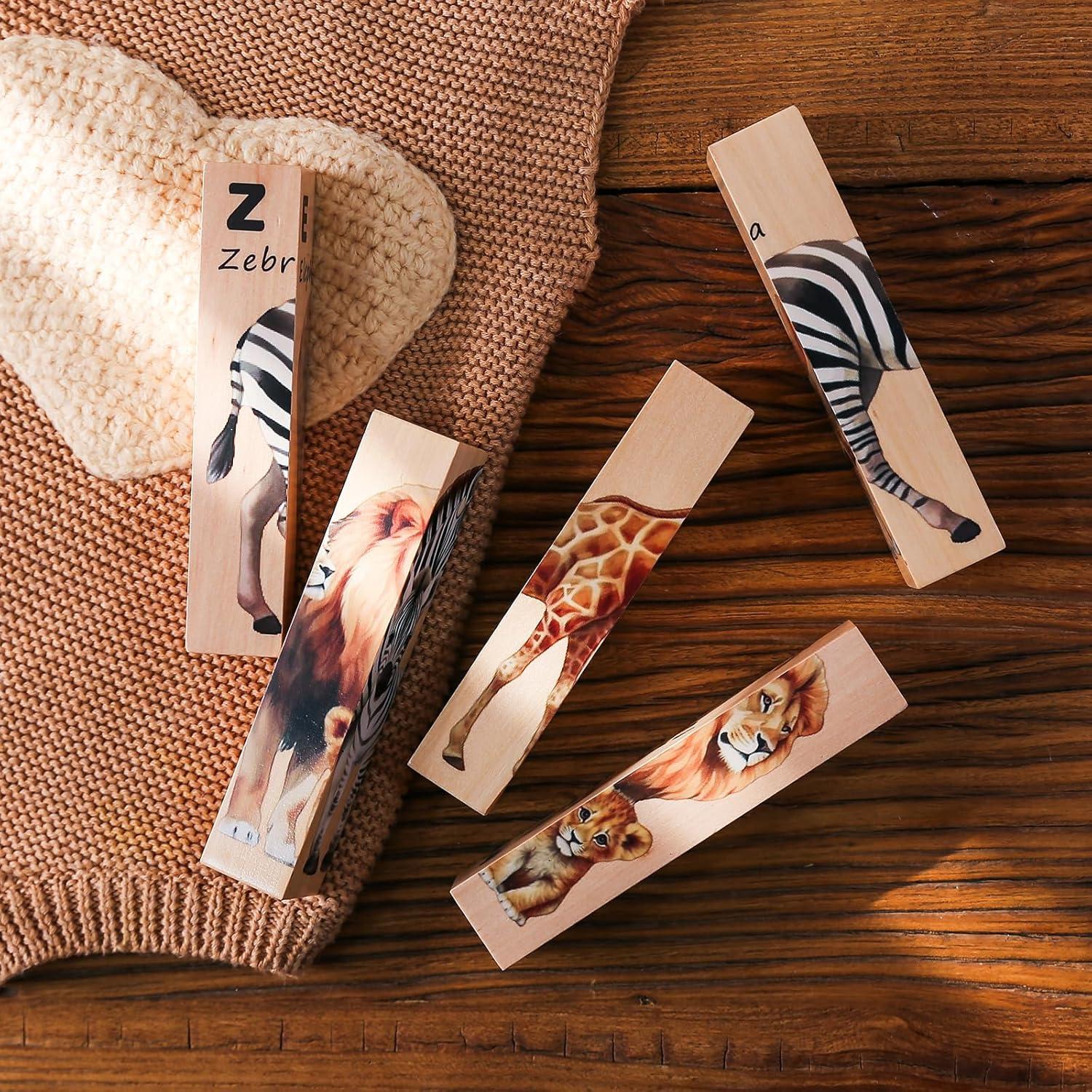 Rompecabezas de Madera 4-en-1 OESSUF Animales Safari