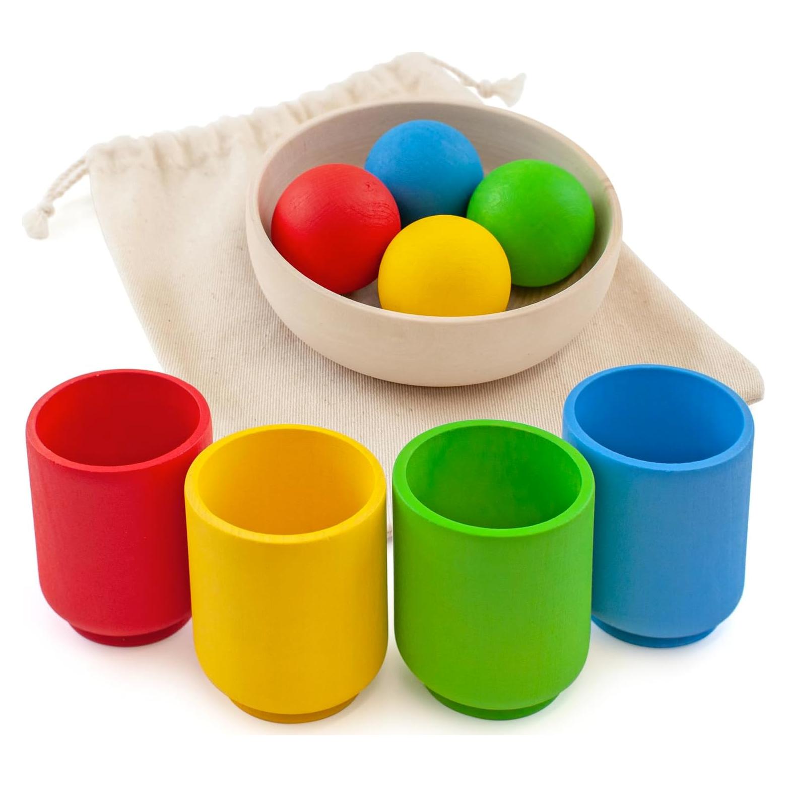 Kit Montessori Ulanik de Bolas y Copas - 4 Bolas 4 cm