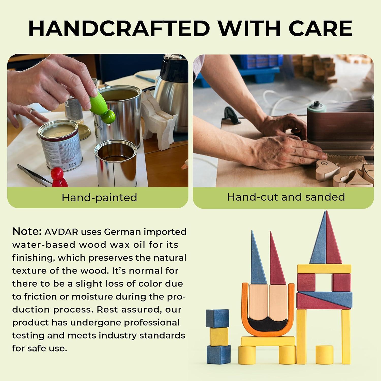 Nutcracker Wooden Building Blocks for Toddlers 2-4 Years, Christmas Nutcracker Gift for Kids Christmas Wooden Blocks Ages 1-3 Boys Girls