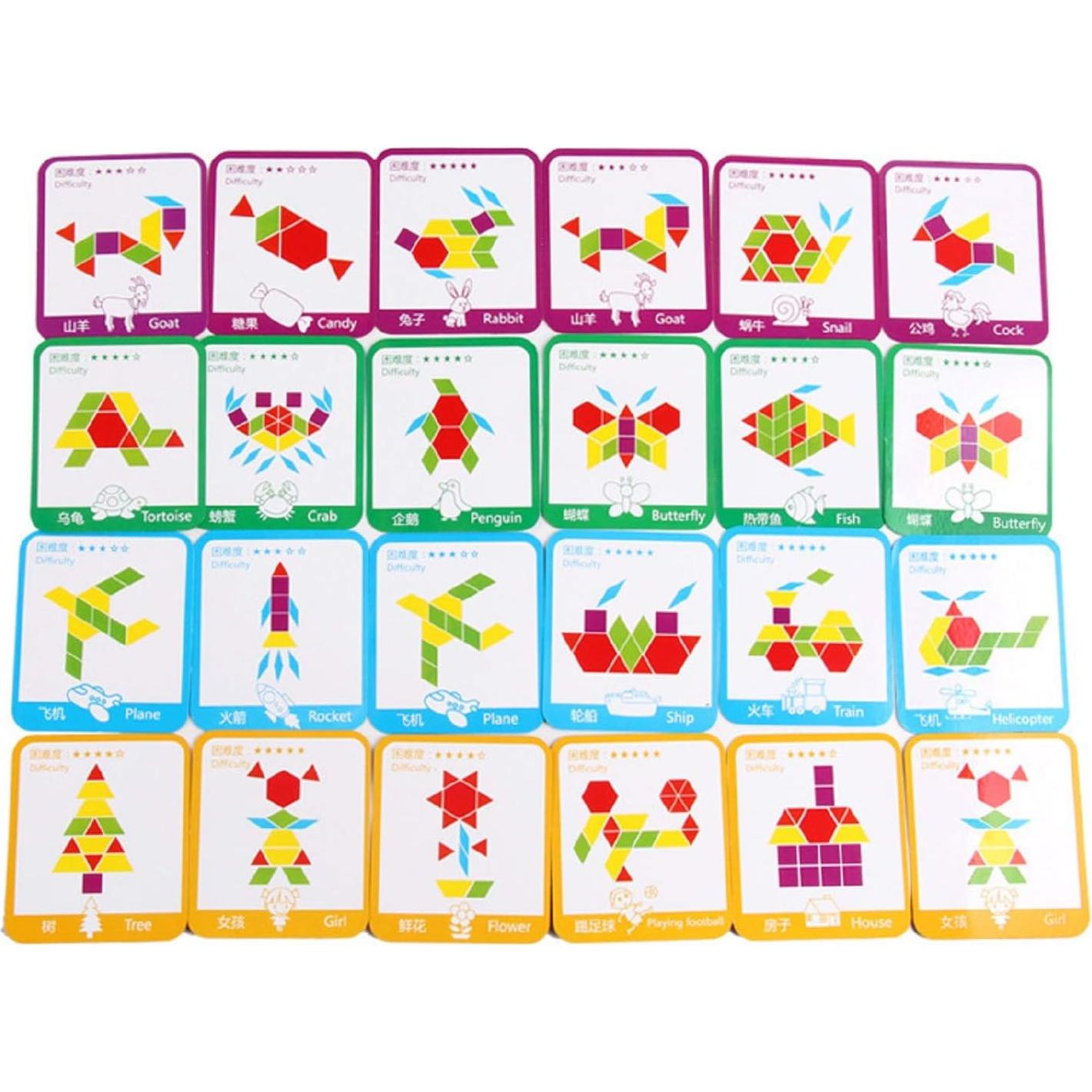 Juego de 155 Bloques de Madera Montessori para Niños 3+