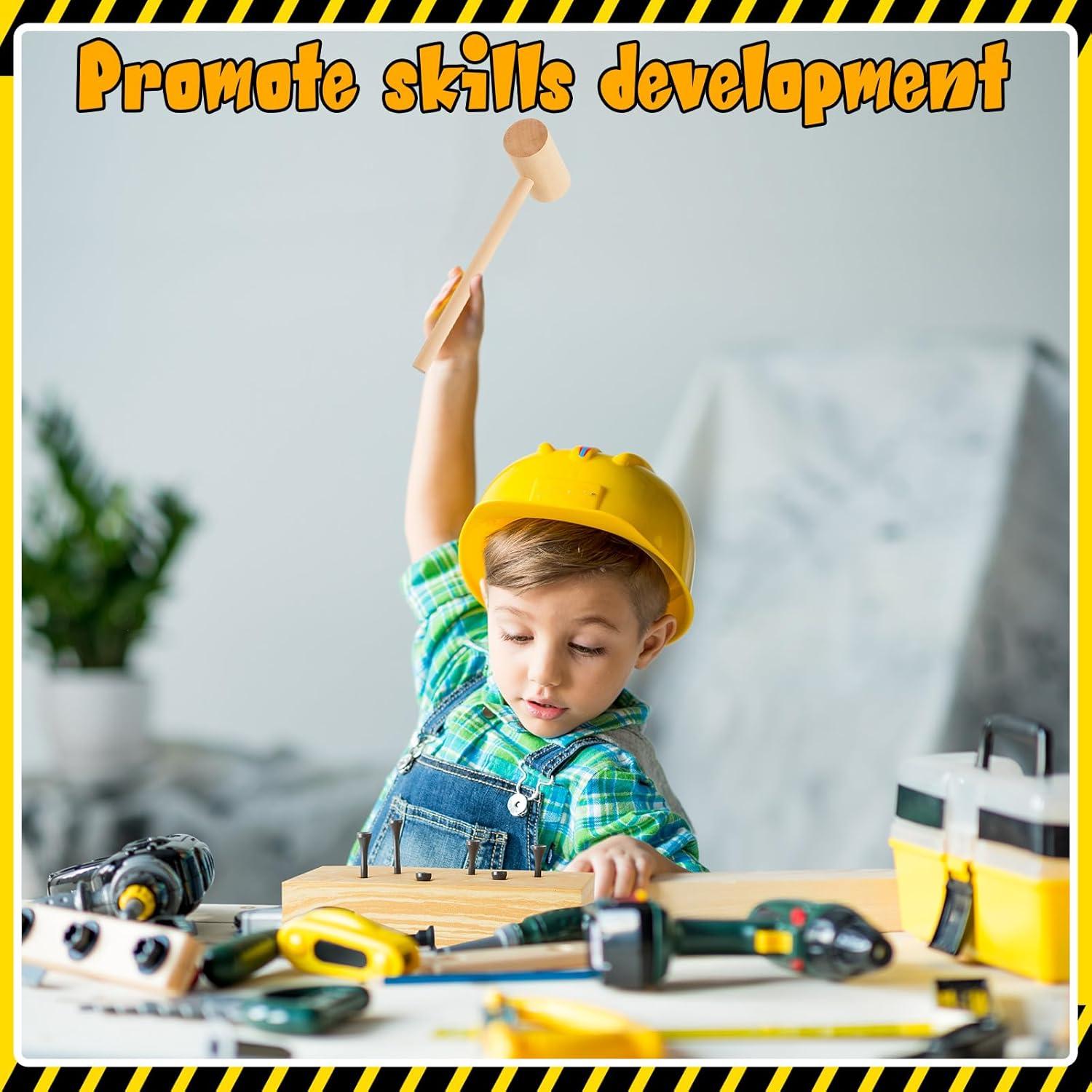 Juego de Martillo de Madera Realspring 8 Piezas para Niños 8+ Años