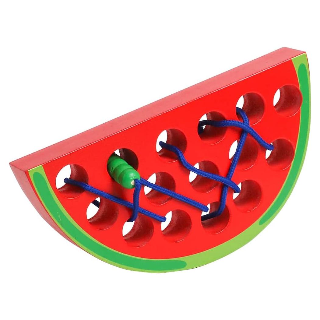 Juguete de Enhebrado de Madera Skrtuan Sandía 15x14 cm