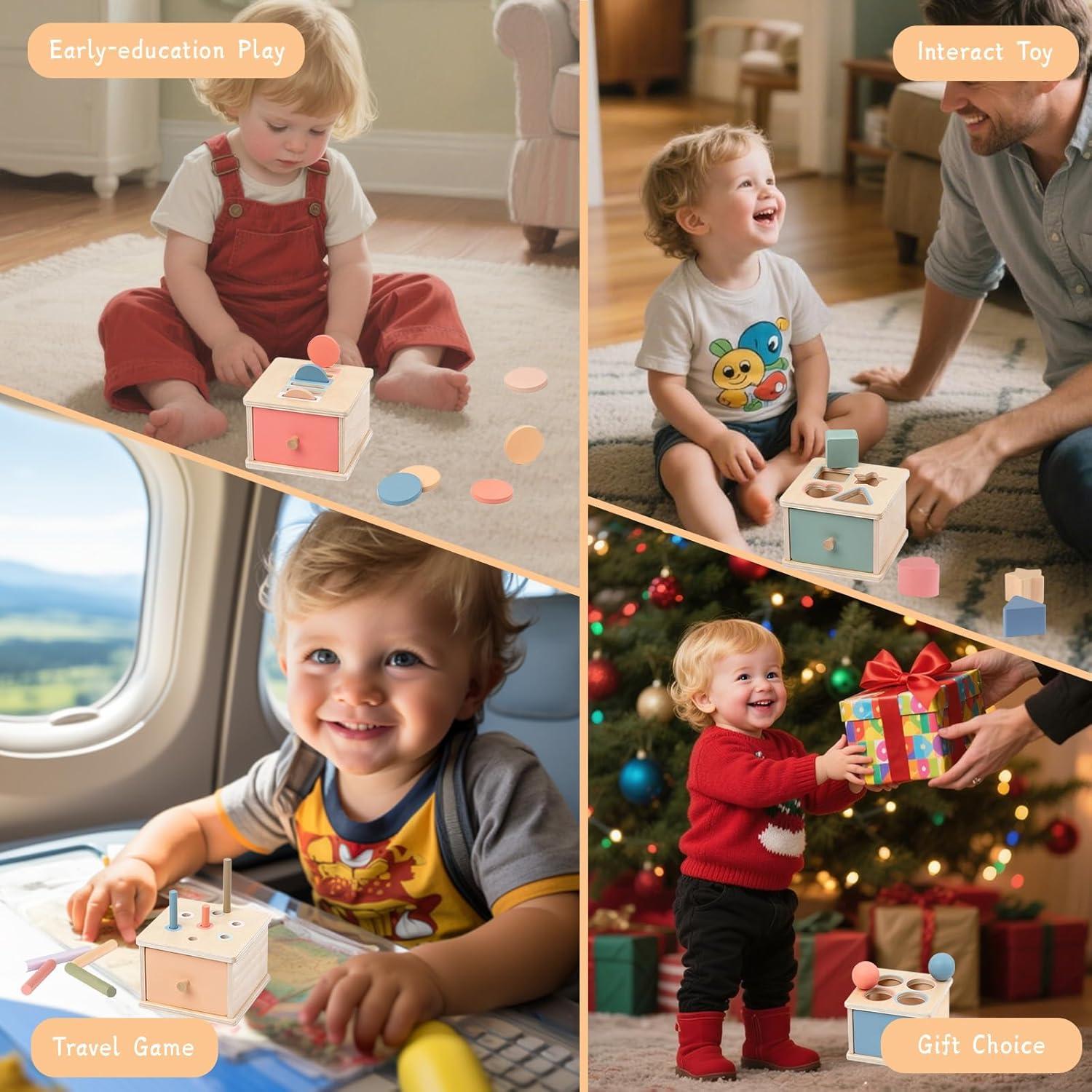 Juguete Montessori Orannalar - Caja de Madera Educativa 12x9 cm