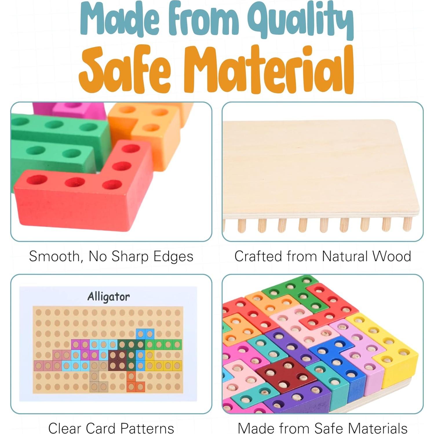 Rompecabezas de Madera Zen Fun Montessori 60 Diseños 4+ Años