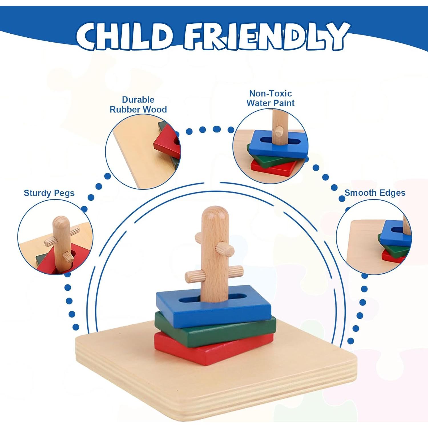 Juguete Montessori Dowel Twist & Sort Adena 15x11.7cm