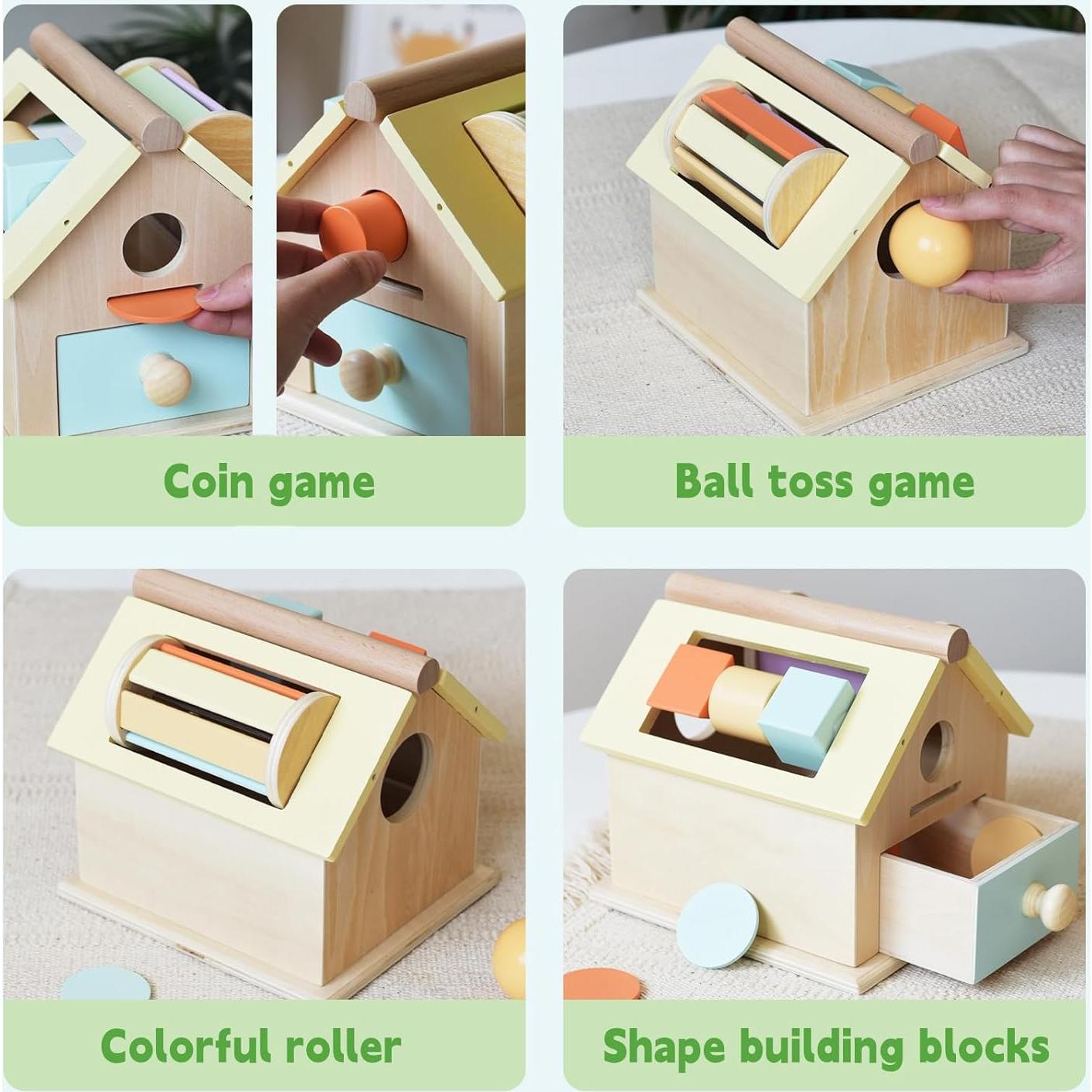 Juguetes Montessori de Madera WOODENFUN 4-en-1 para Niños