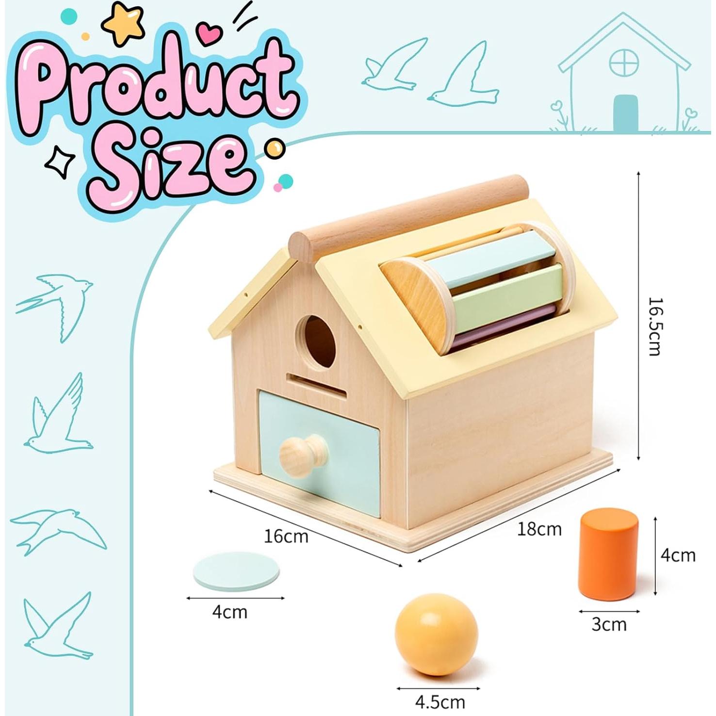 Juguetes Montessori de Madera WOODENFUN 4-en-1 para Niños