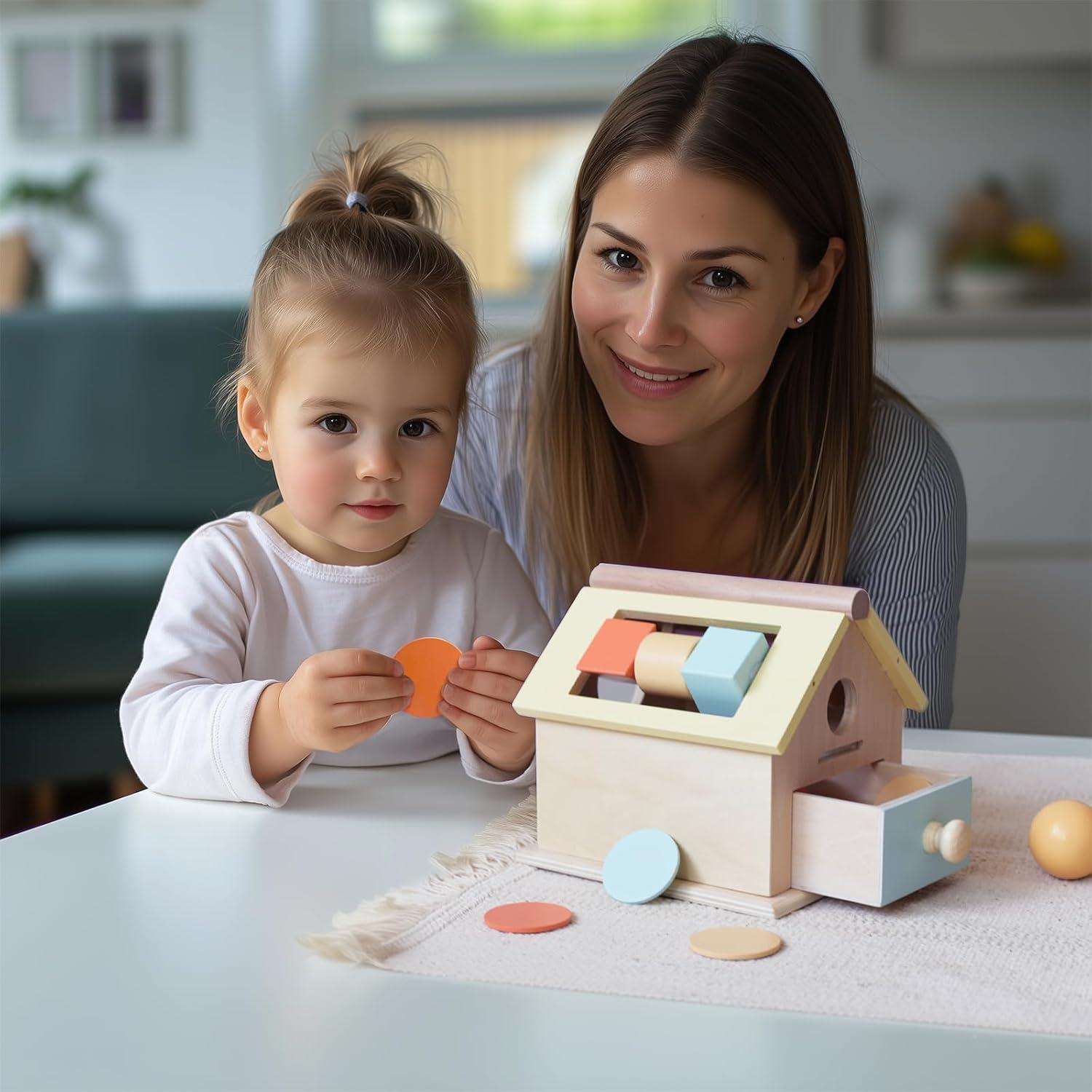 Juguetes Montessori de Madera WOODENFUN 4-en-1 para Niños