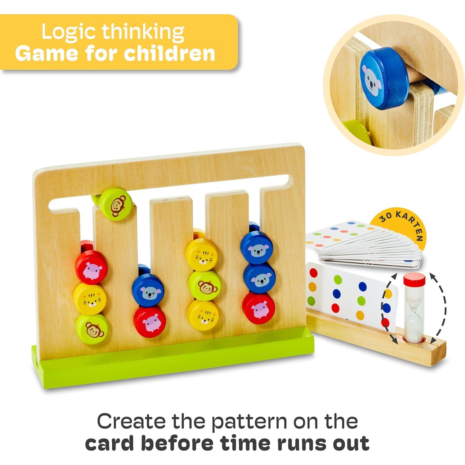 CUBIDI Juego de Clasificación Montessori - Juguete Educativo de Madera para Niños 4+ Años