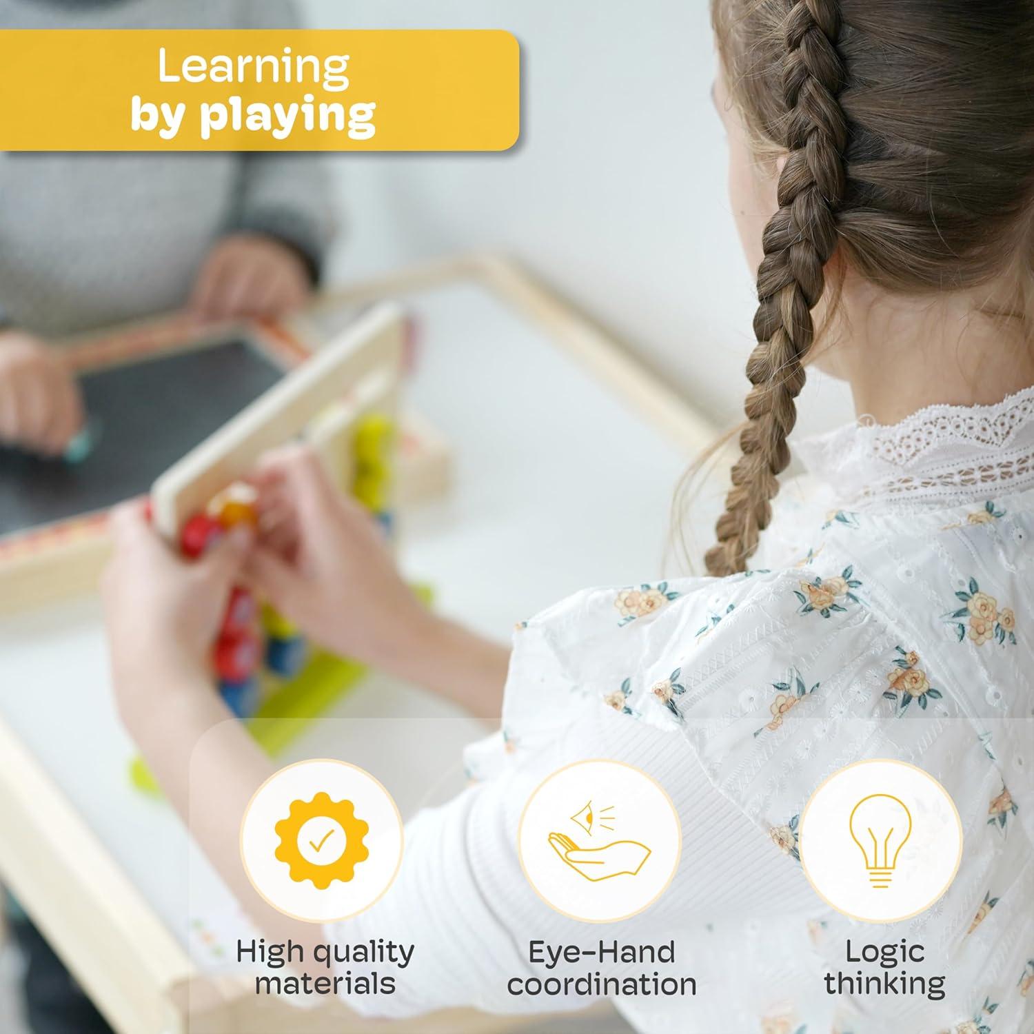 CUBIDI Juego de Clasificación Montessori - Juguete Educativo de Madera para Niños 4+ Años