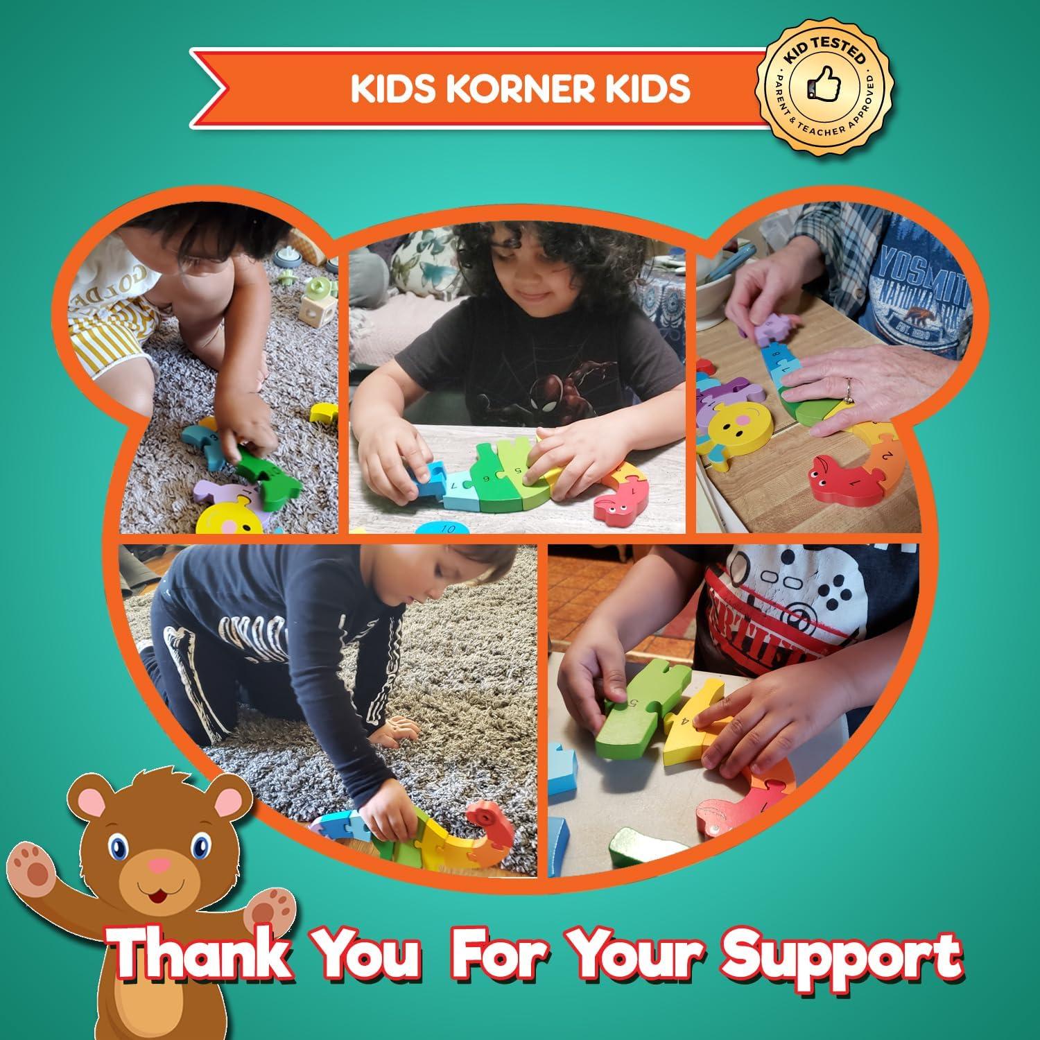 Rompecabezas de Madera Kids Korner - Animales y Números 1-10