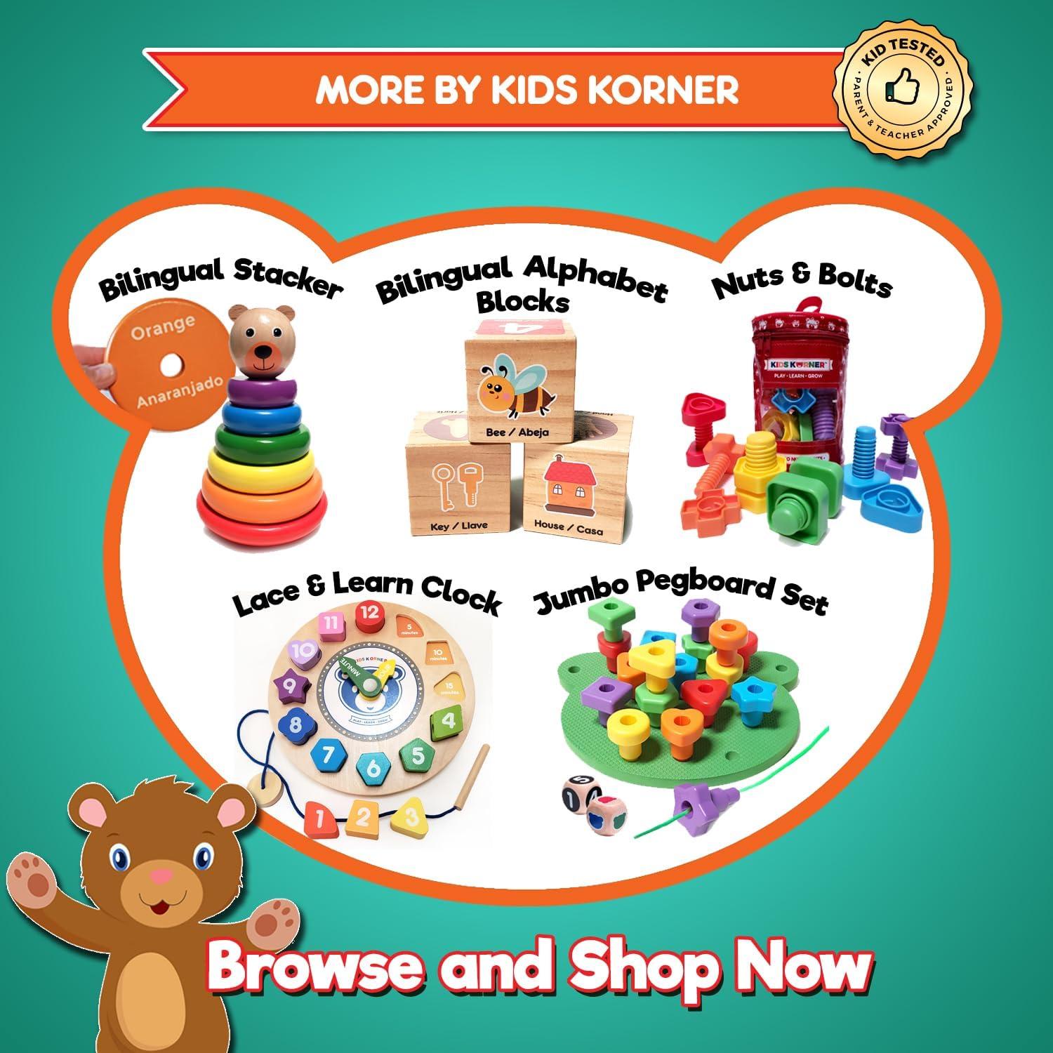 Rompecabezas de Madera Kids Korner - Animales y Números 1-10