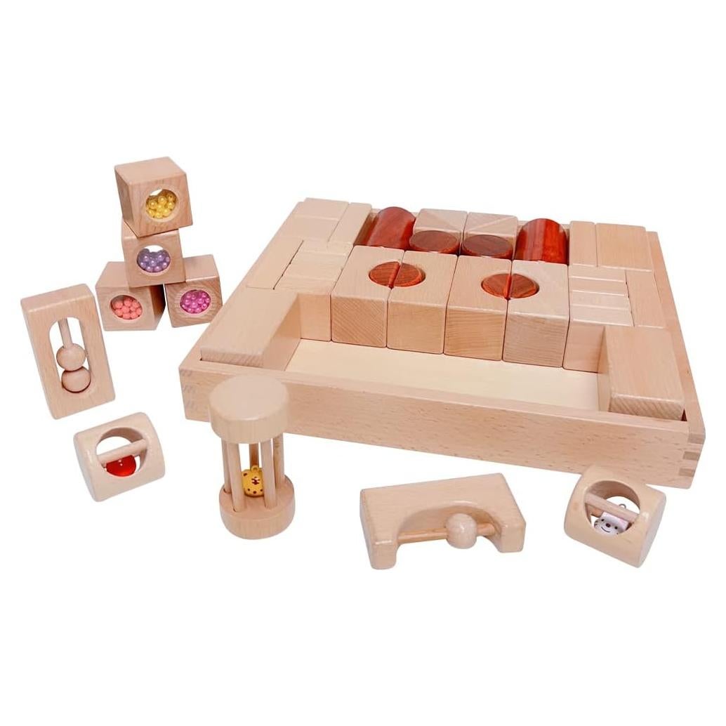 Bloques de Sonido de Madera Tanoshimu 42pcs Montessori 3+
