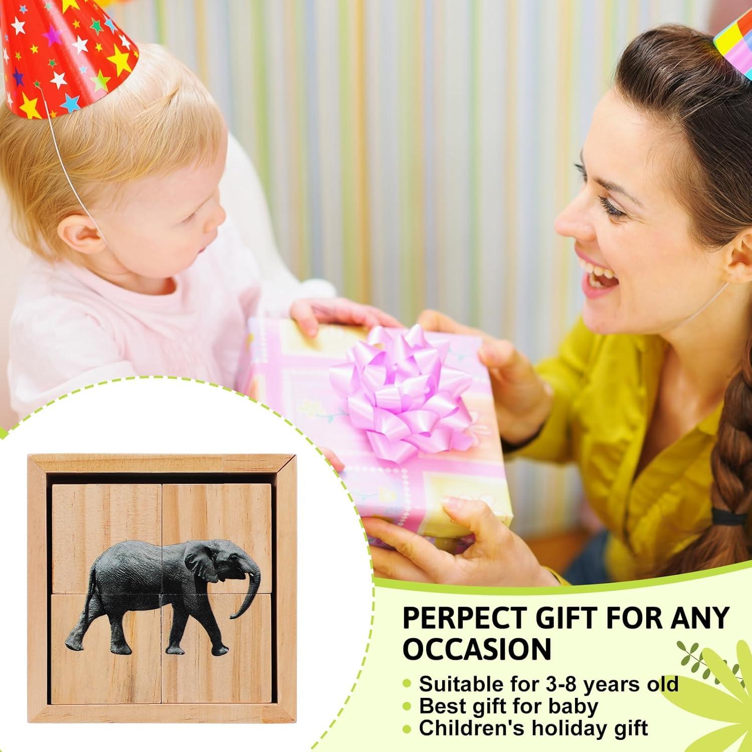 Juego de Rompecabezas de Animales de Madera Soulchen 6 en 1