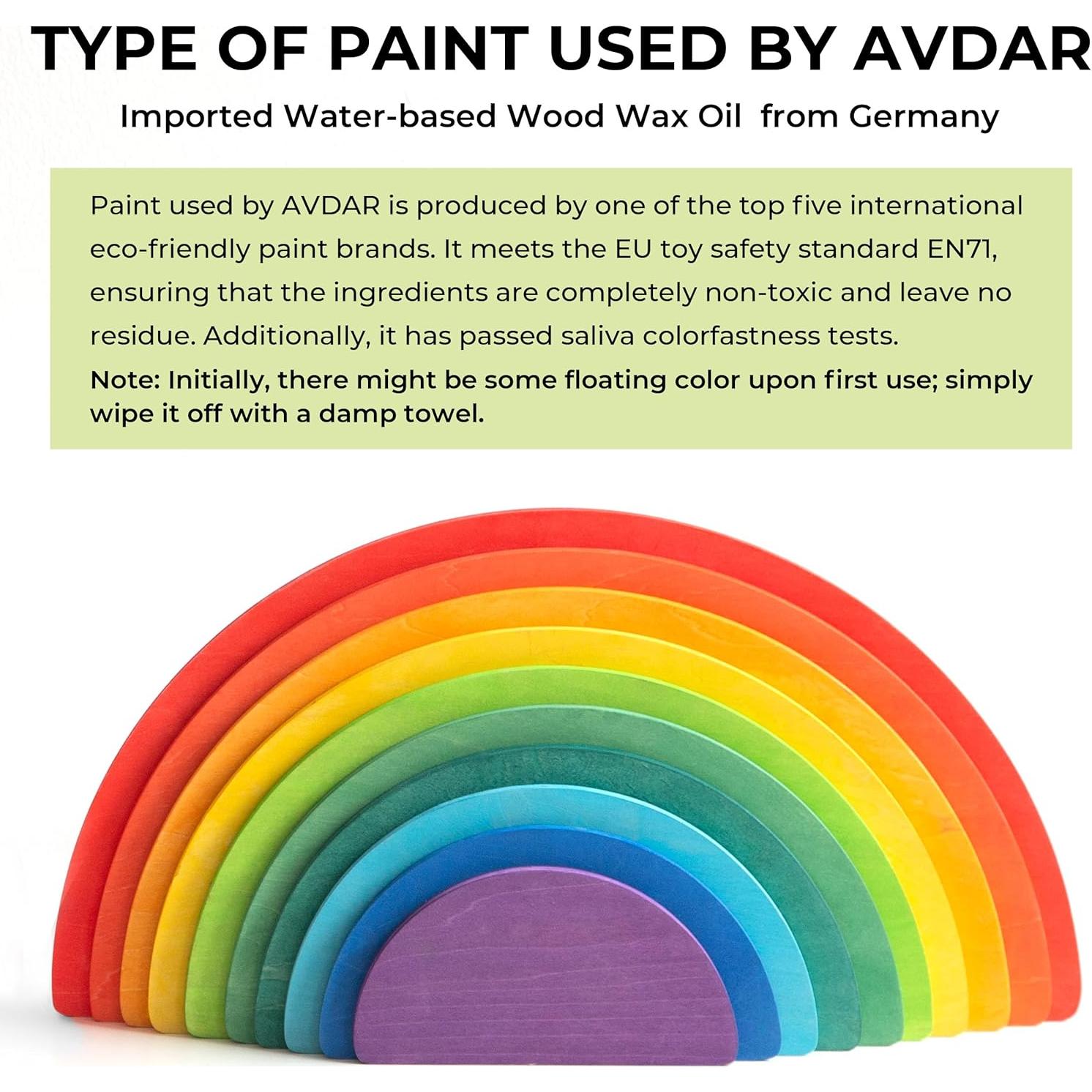 Juego de Apilamiento Semicircular de Madera AVDAR 11 Piezas