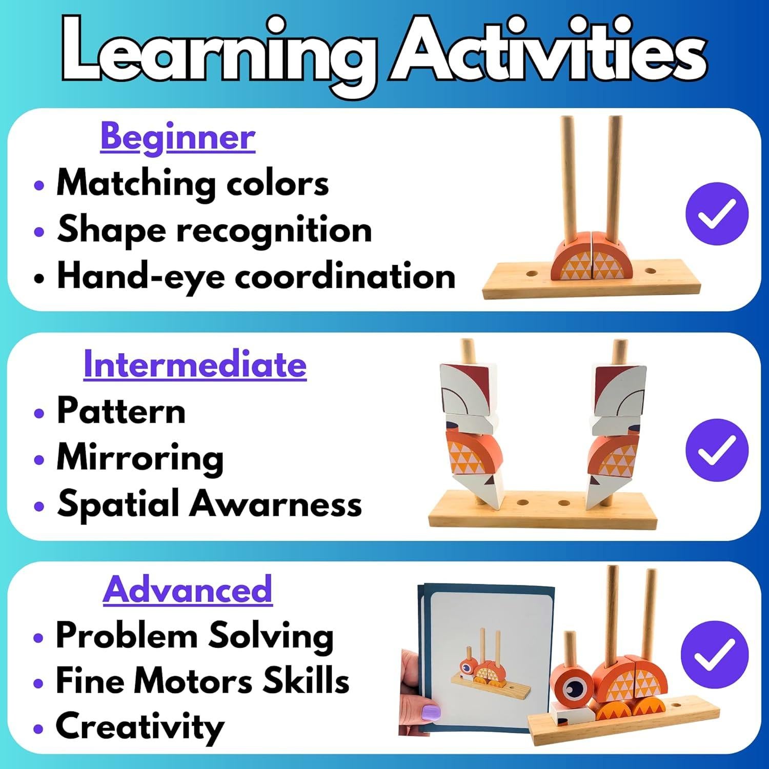 Bloques de Construcción Montessori NUGEMS Zorro Naranja 3D