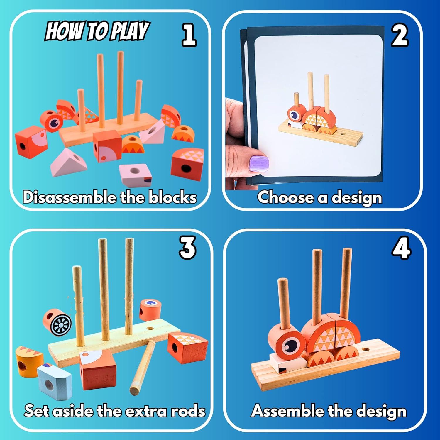Bloques de Construcción Montessori NUGEMS Zorro Naranja 3D