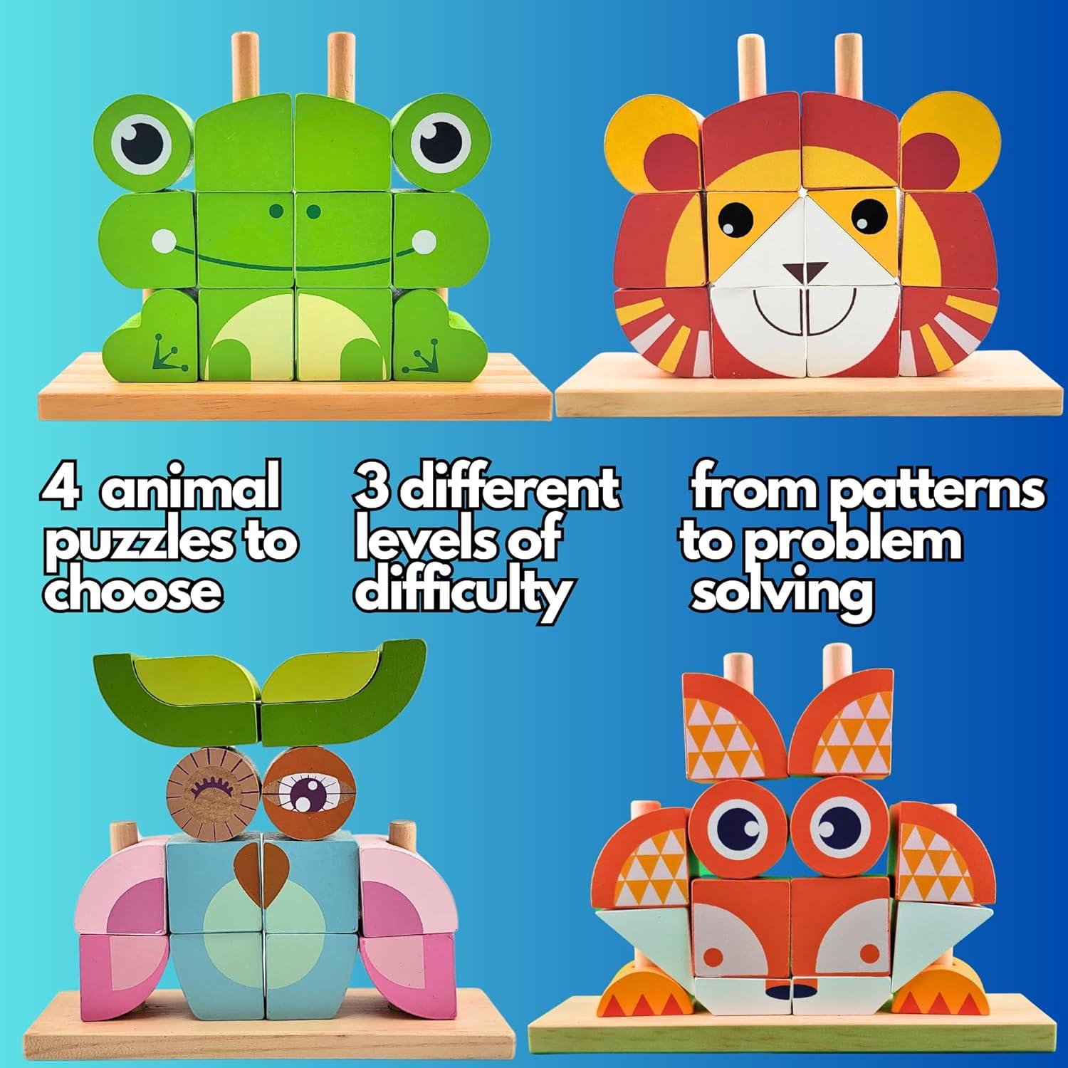 Bloques de Construcción Montessori NUGEMS Zorro Naranja 3D