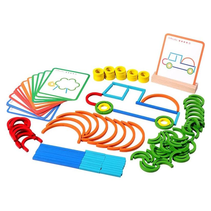 Juego de Construcción Montessori EduLand con Palos y Anillos