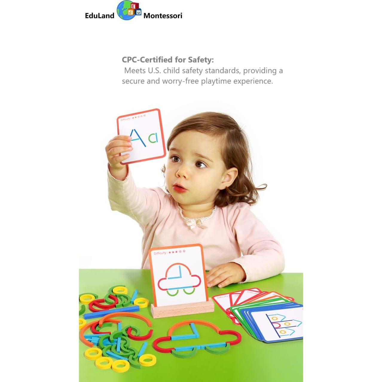 Juego de Construcción Montessori EduLand con Palos y Anillos