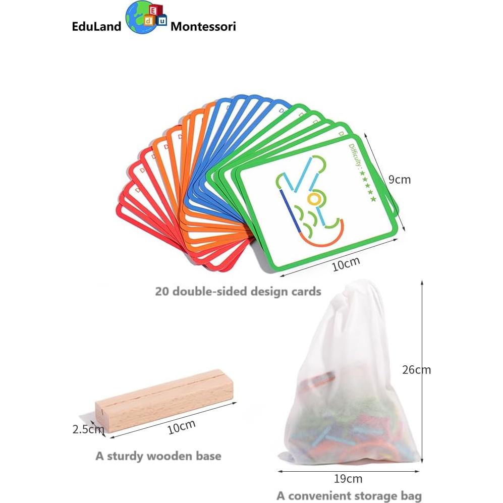 Juego de Construcción Montessori EduLand con Palos y Anillos