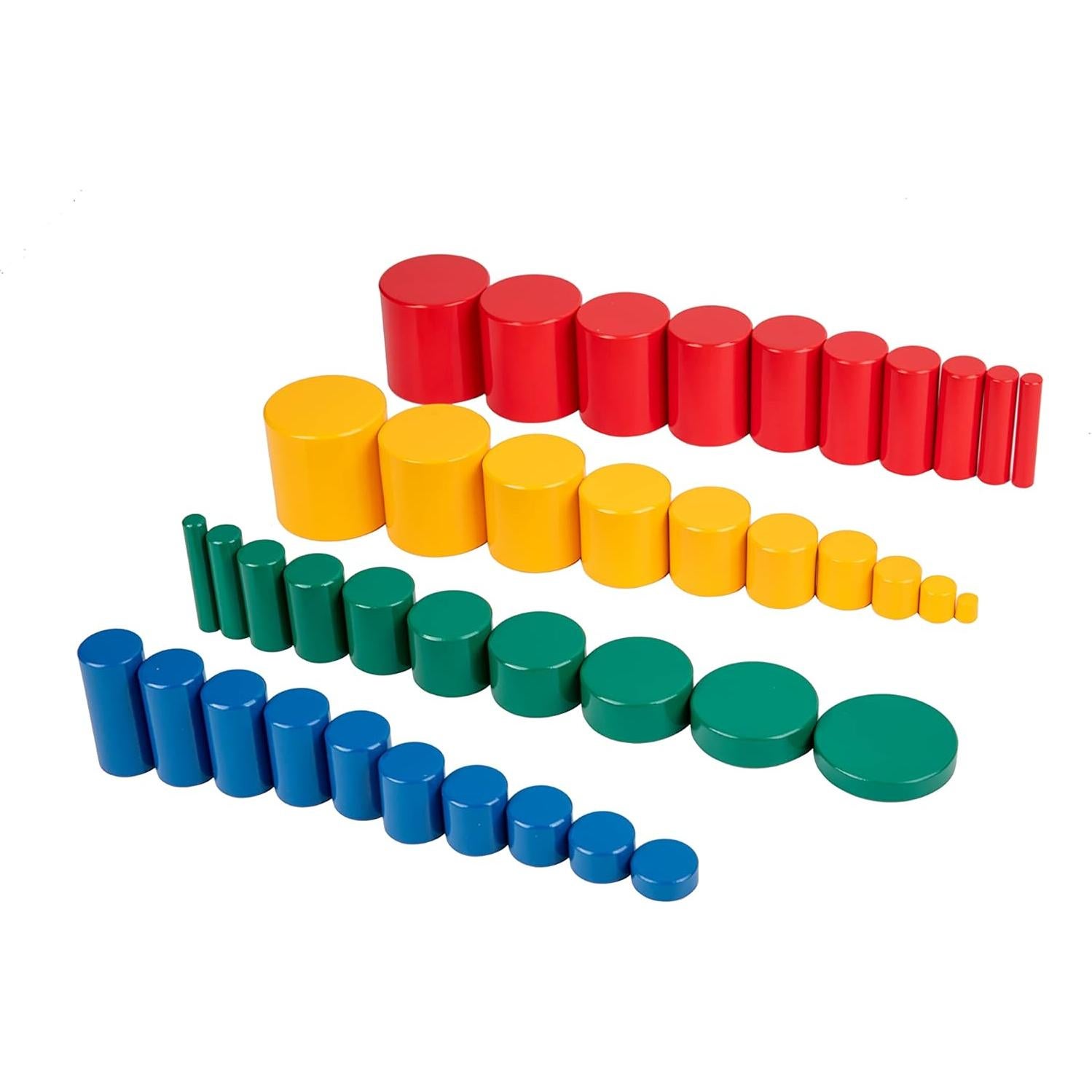 Bloques de Apilamiento Montessori de Madera - Set de 4 Colores