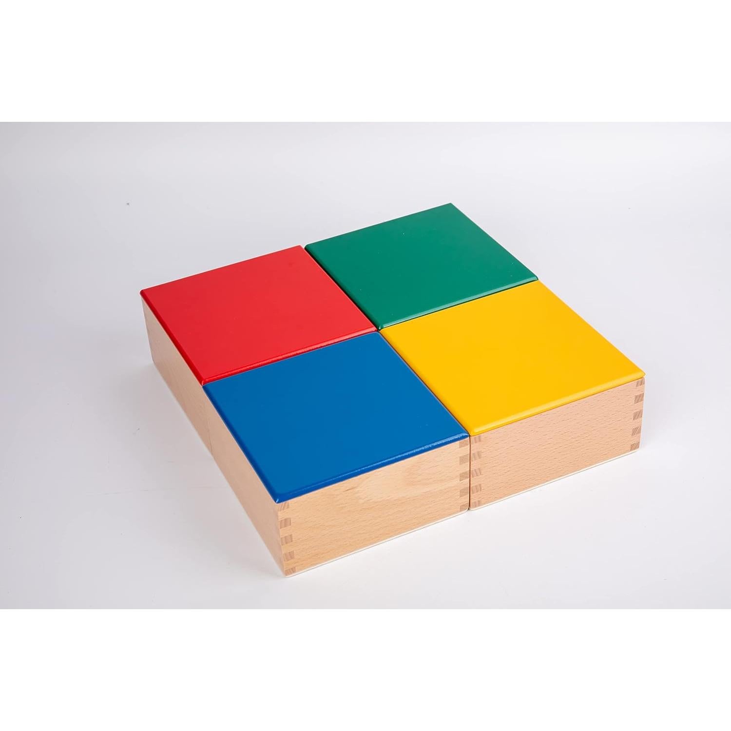 Bloques de Apilamiento Montessori de Madera - Set de 4 Colores