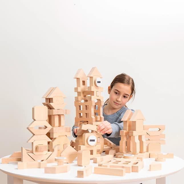 Juego de Construcción de Madera Fat Brain Toys 132 Piezas 3+