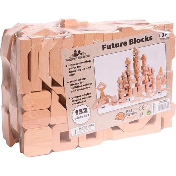 Juego de Construcción de Madera Fat Brain Toys 132 Piezas 3+