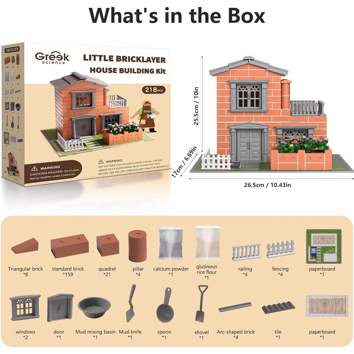 Kit de Construcción Mini Casa Ciencia Griega 1.42 kg 25x25 cm