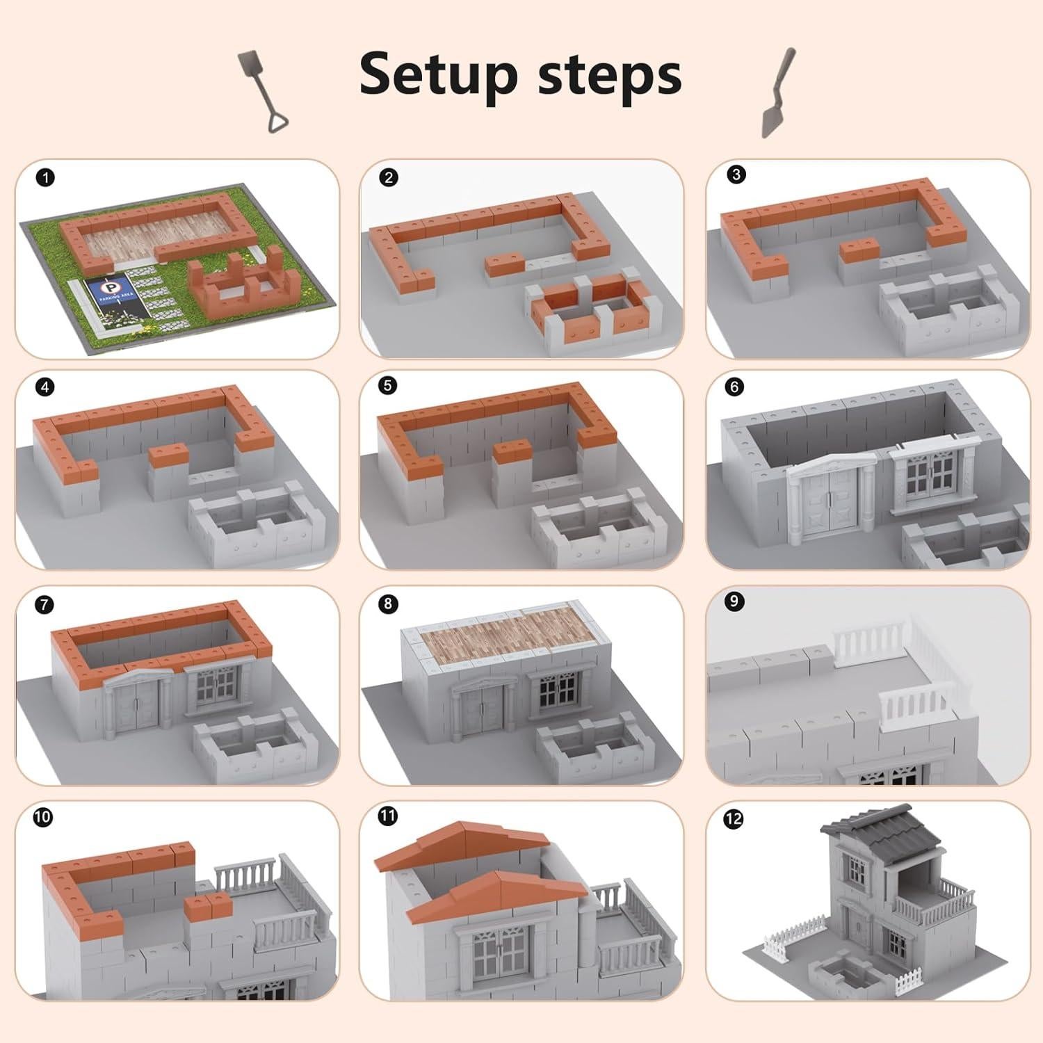Kit de Construcción Mini Casa Ciencia Griega 1.42 kg 25x25 cm