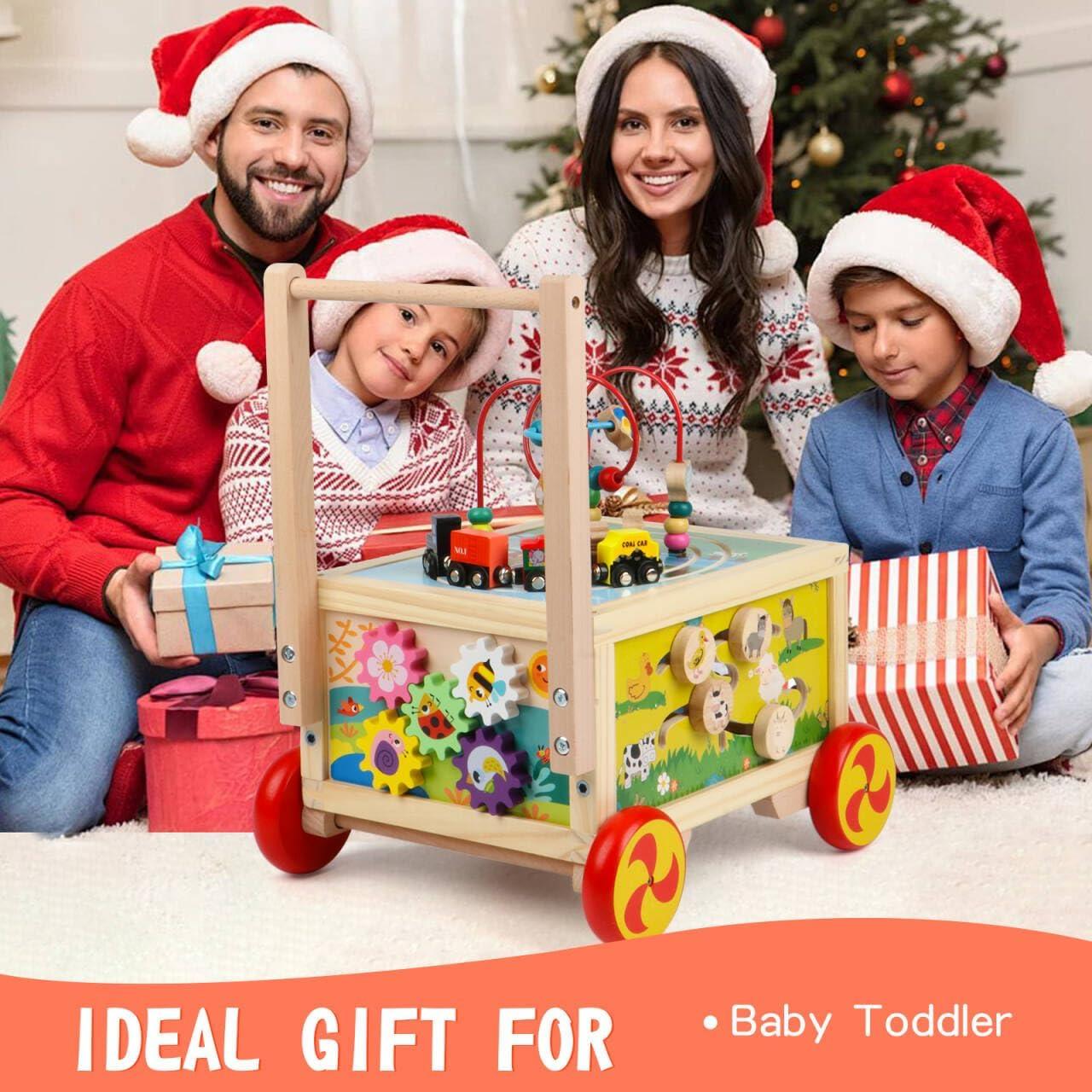 Cubo de Actividad de Madera 7 en 1 FOPNETS Juguete Educativo