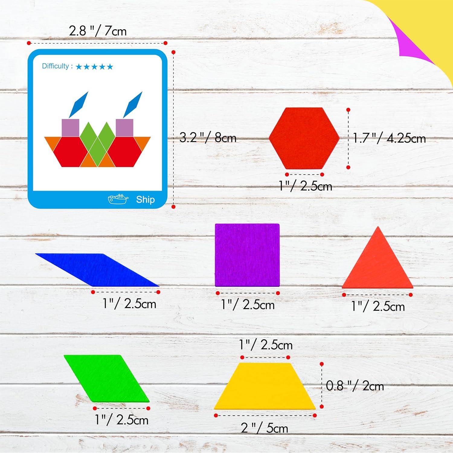 Juego de Bloques de Madera 155 Piezas SpriteGru para Niños 4-8 Años