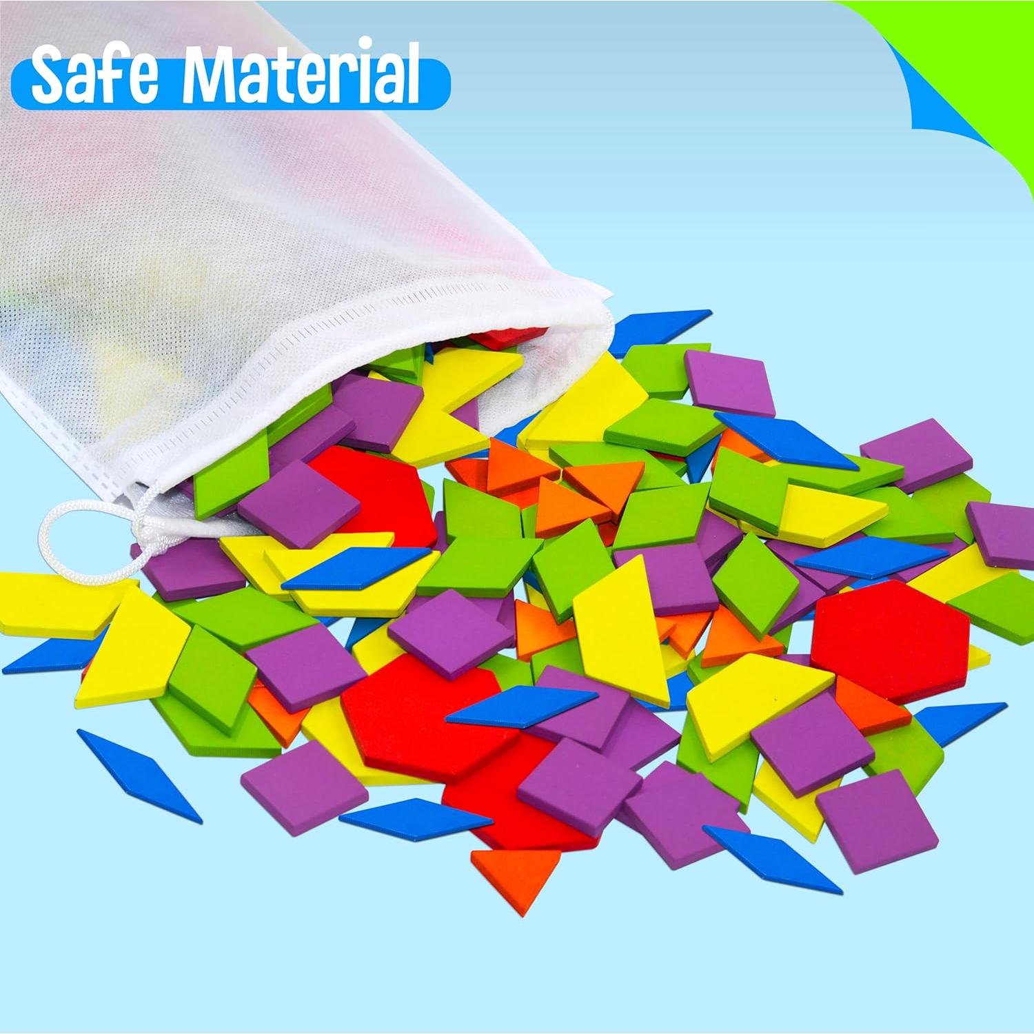 Juego de Bloques de Madera 155 Piezas SpriteGru para Niños 4-8 Años