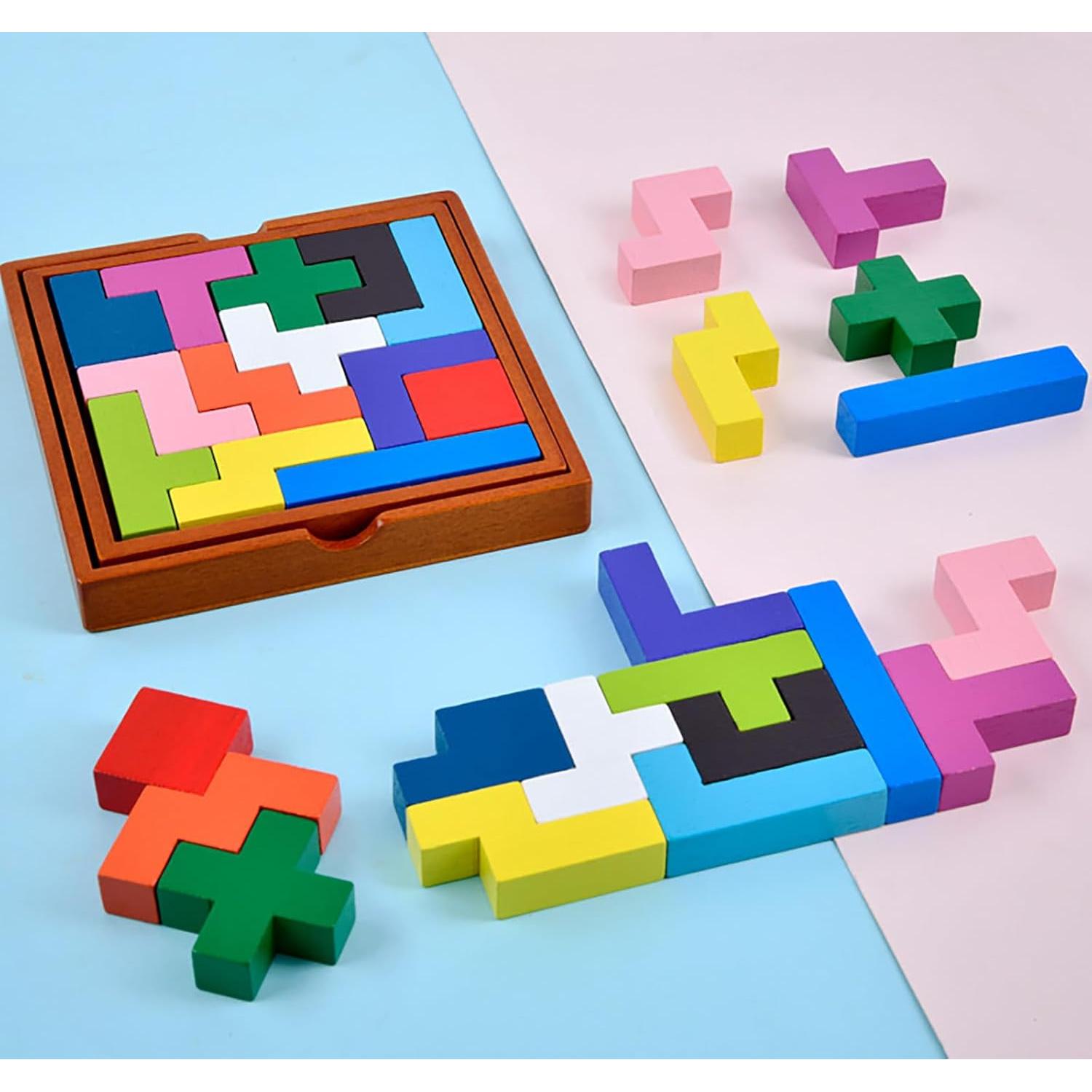 Rompecabezas de Madera Geométrico Tangram ALaLatois 15.7cm