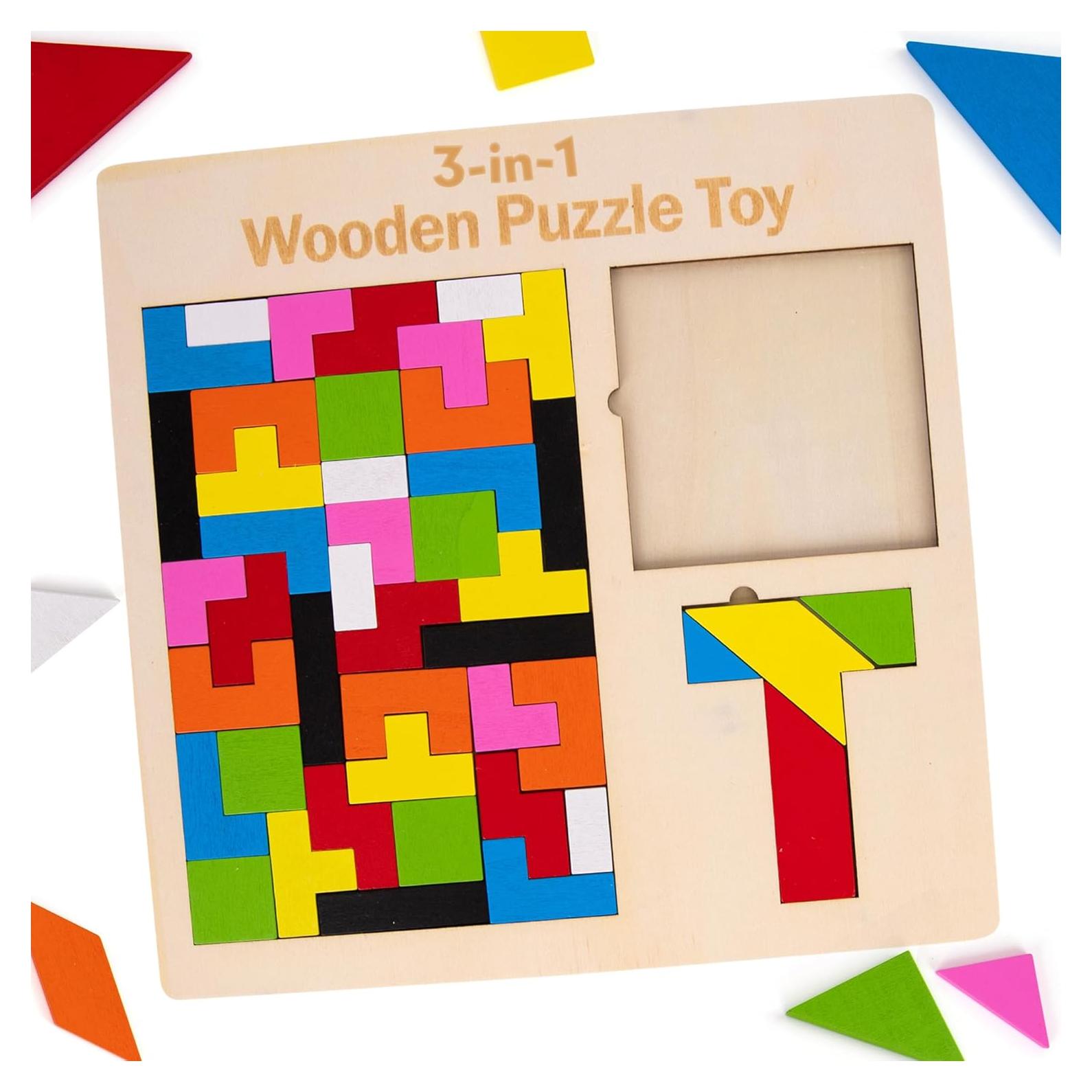 Rompecabezas de Bloques de Madera ArtCreativity 30.99 cm para Niños