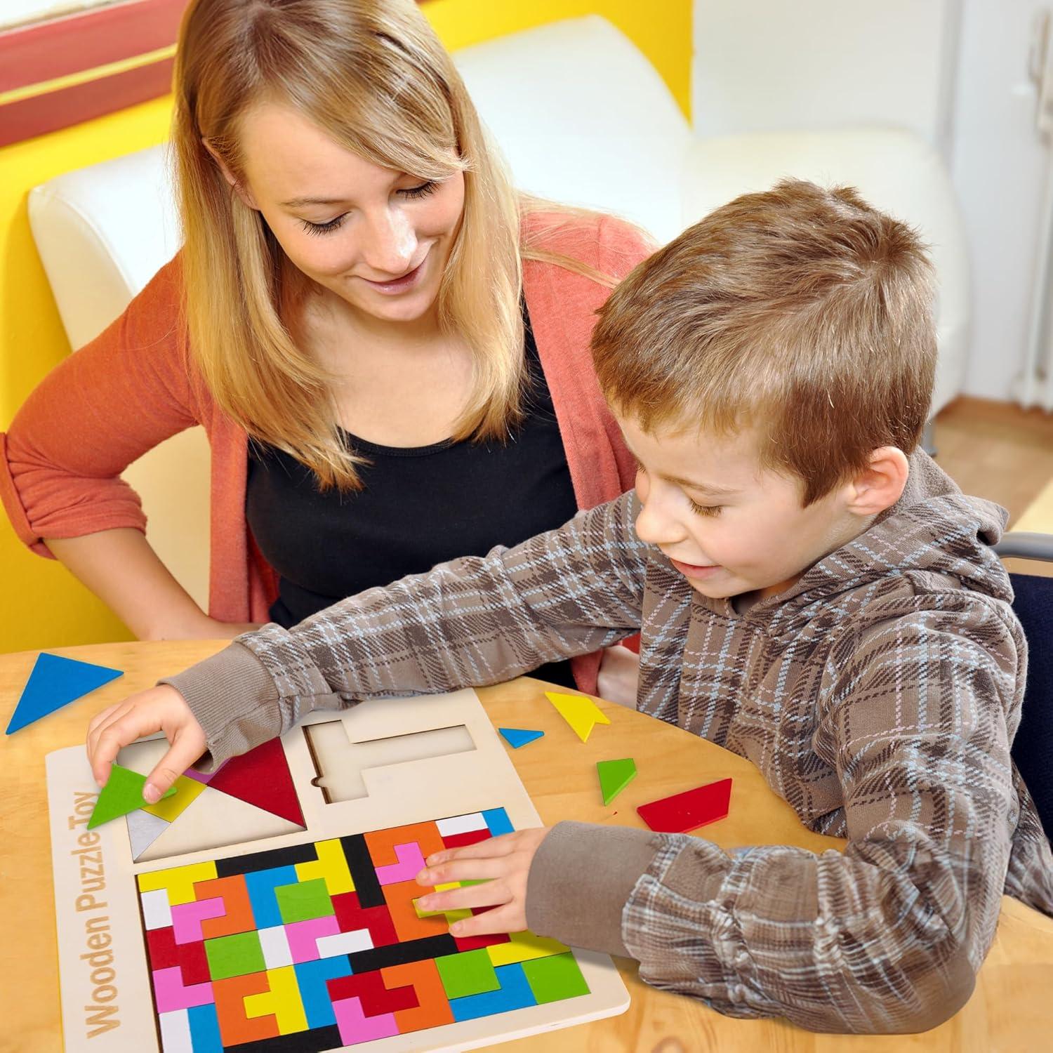 Rompecabezas de Bloques de Madera ArtCreativity 30.99 cm para Niños